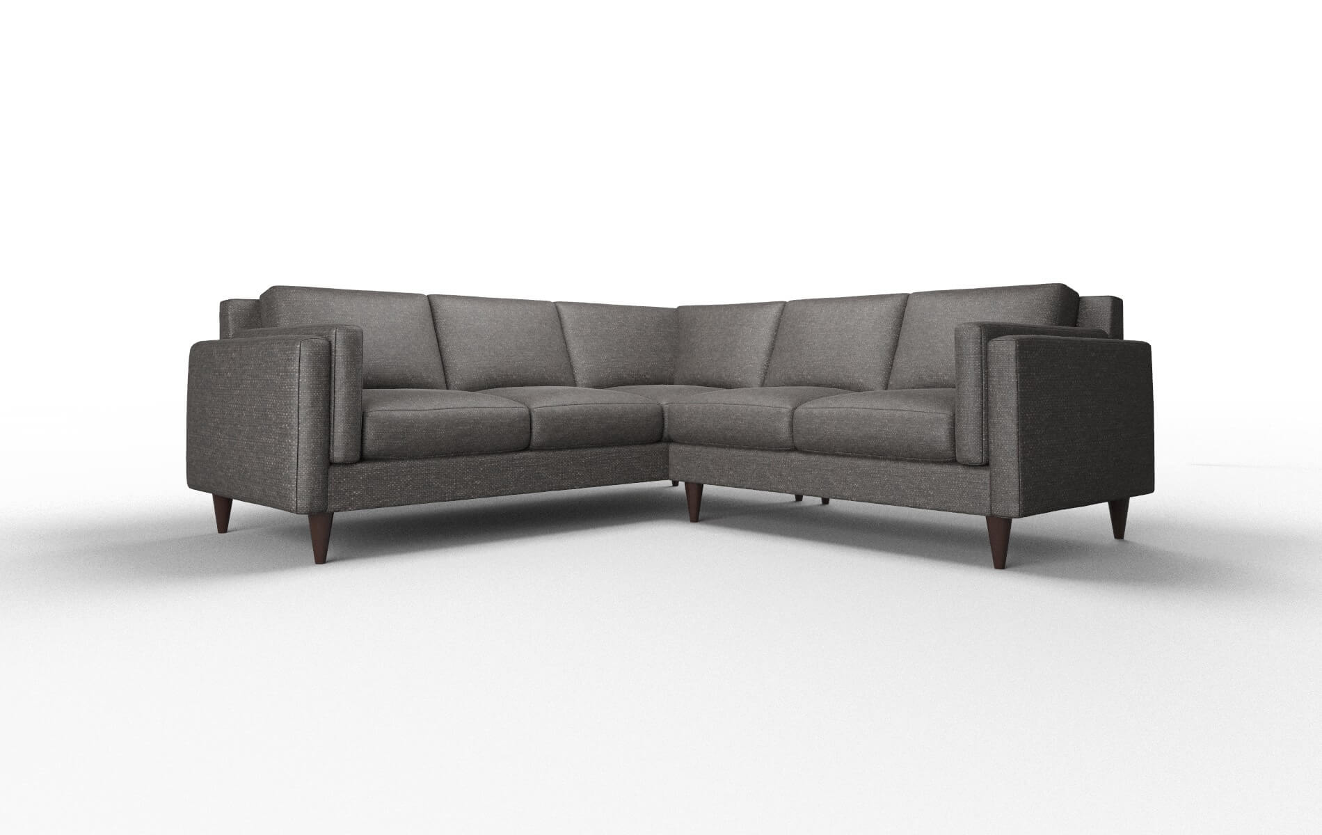 Helsinki Phoenix Chocolate Sectional espresso legs 1