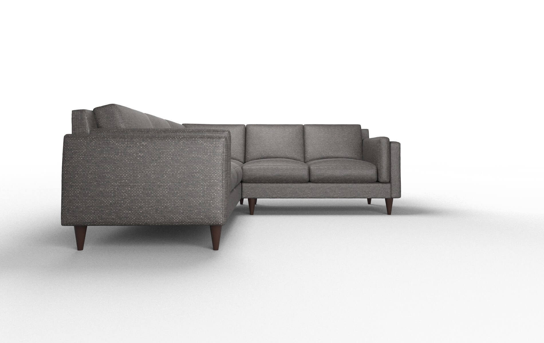Helsinki Phoenix Chocolate Sectional espresso legs 2