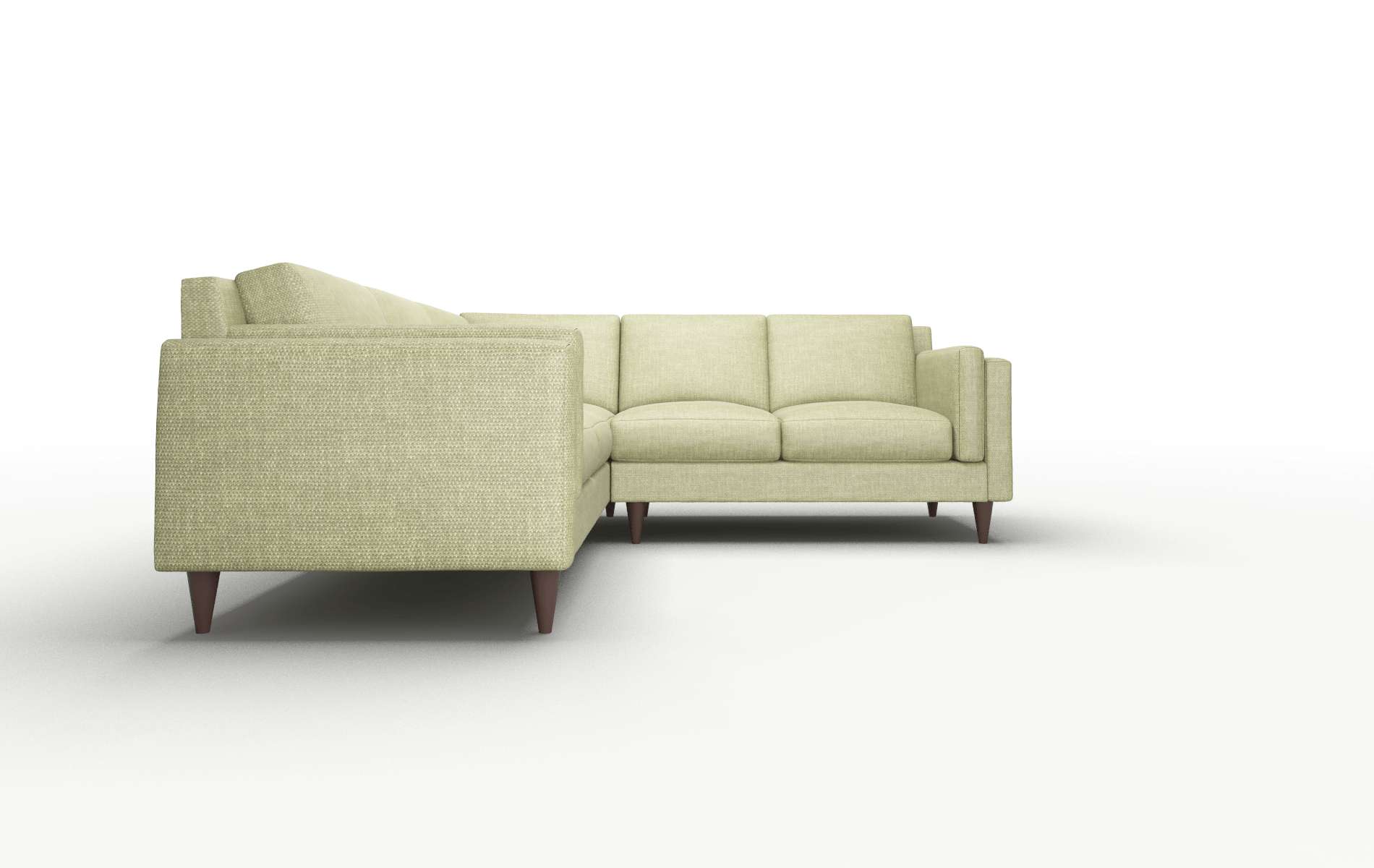 Helsinki Rocket Evergreen Sectional espresso legs 2