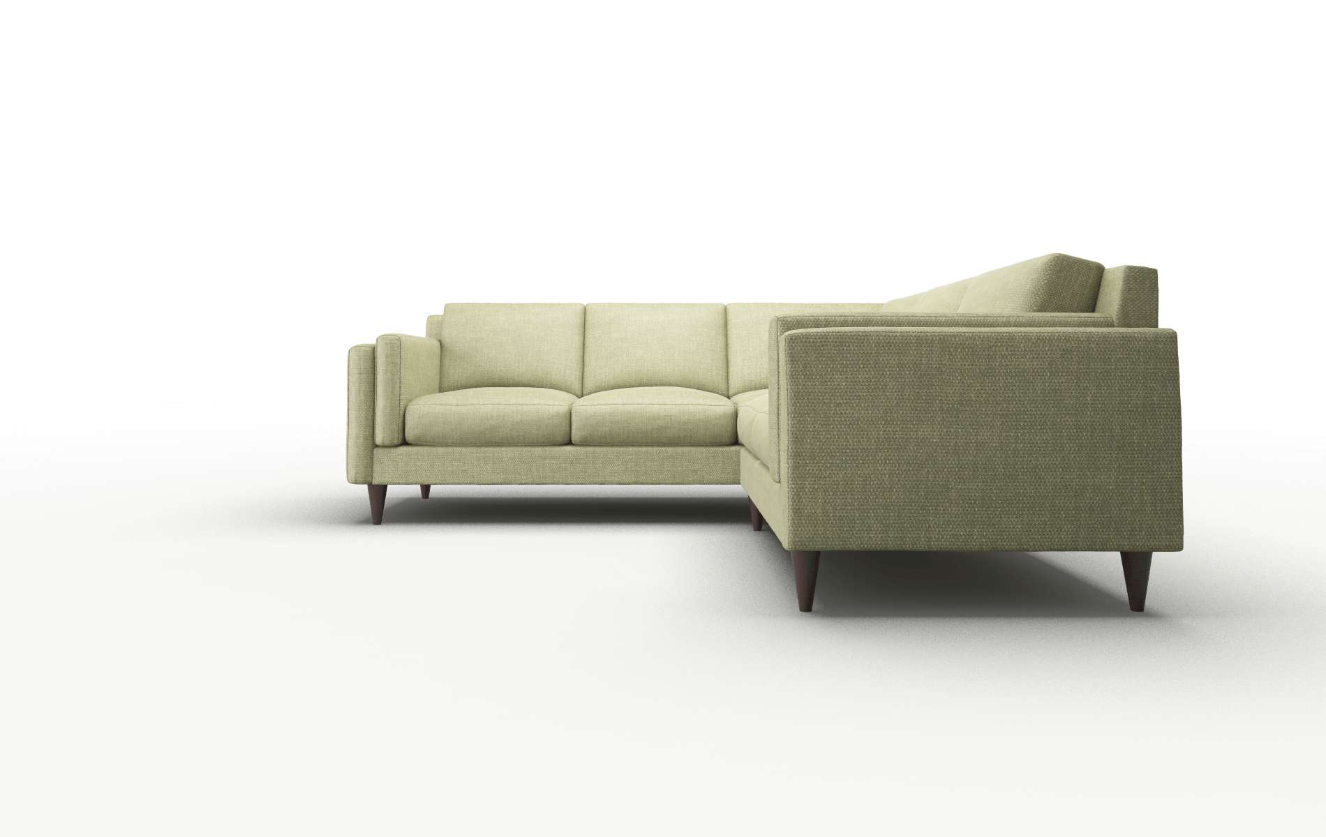 Helsinki Rocket Evergreen Sectional espresso legs 5
