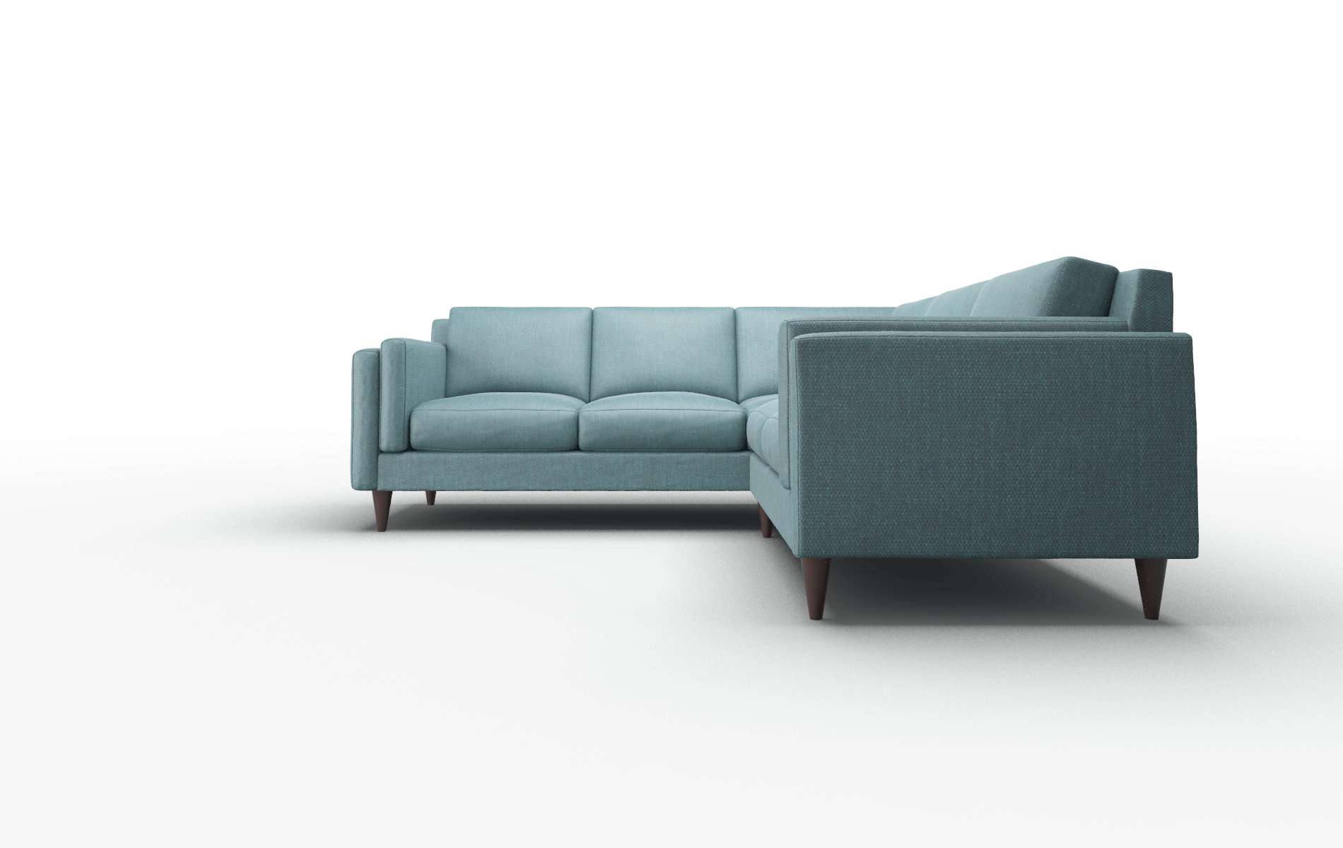 Helsinki Rocket Peacock Sectional espresso legs 5