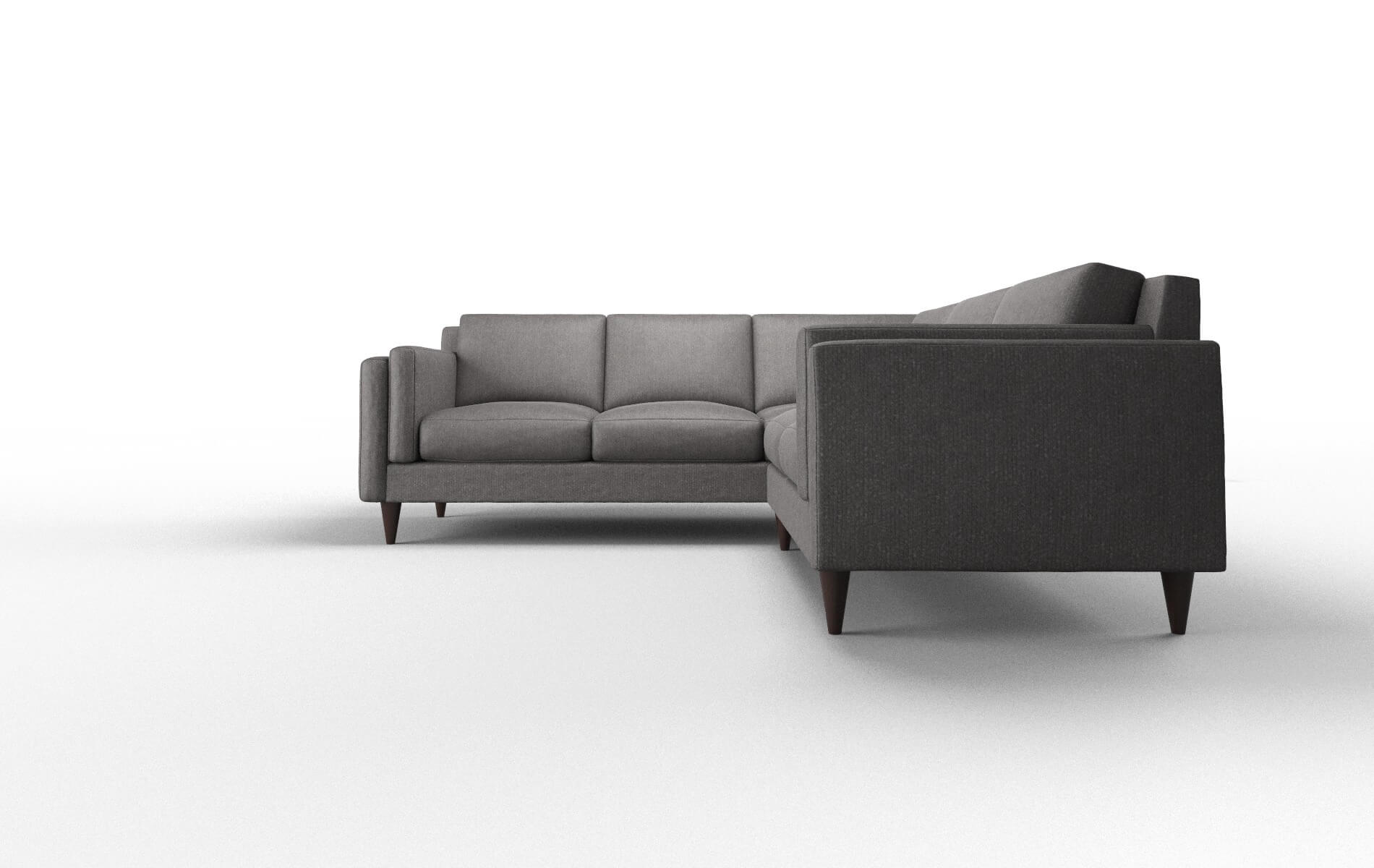 Helsinki Sasha Grey Sectional espresso legs 5
