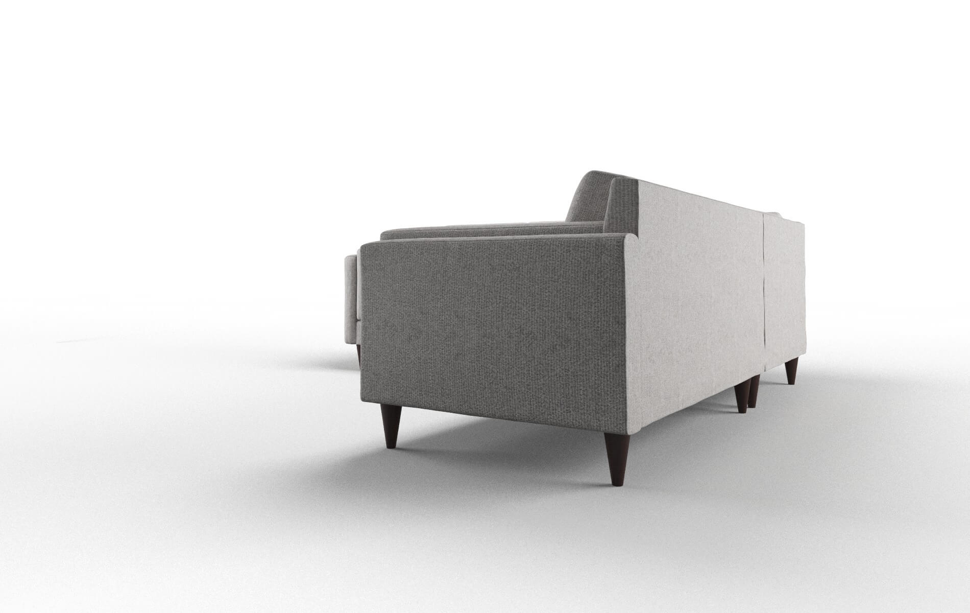 Helsinki Sasha Silver Sectional espresso legs 4