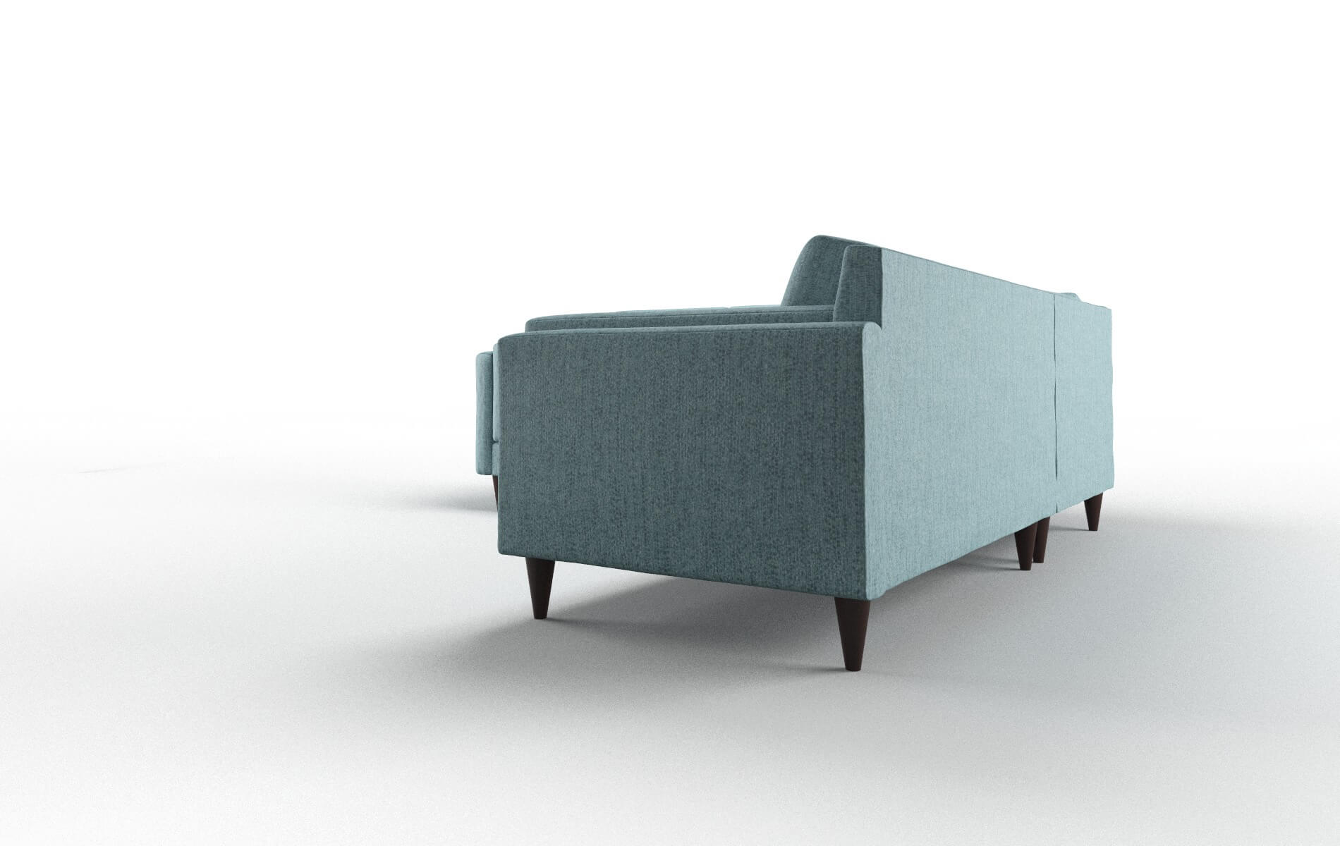 Helsinki Sasha Teal Sectional espresso legs 4