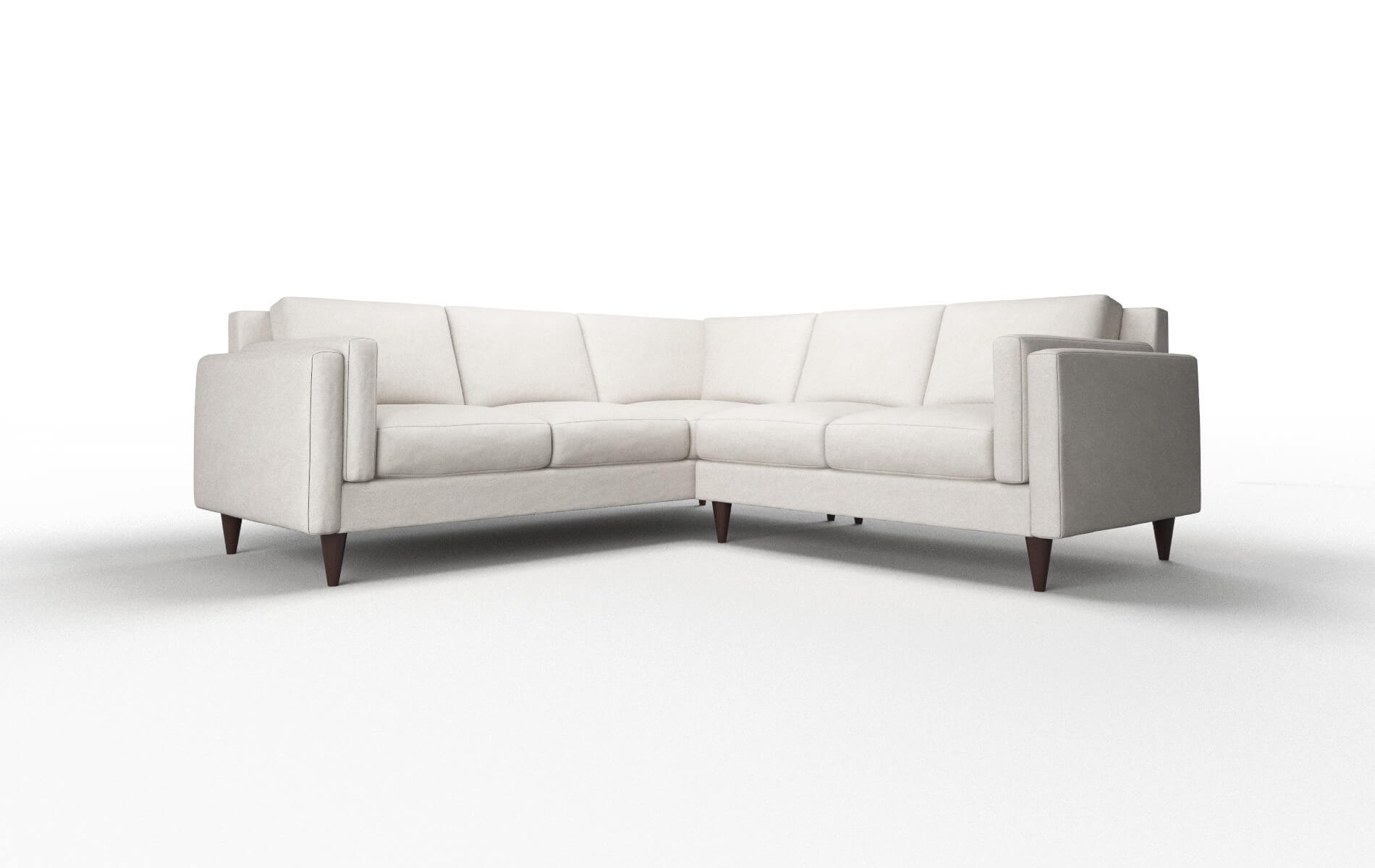 Helsinki Suave Dove Sectional espresso legs 1