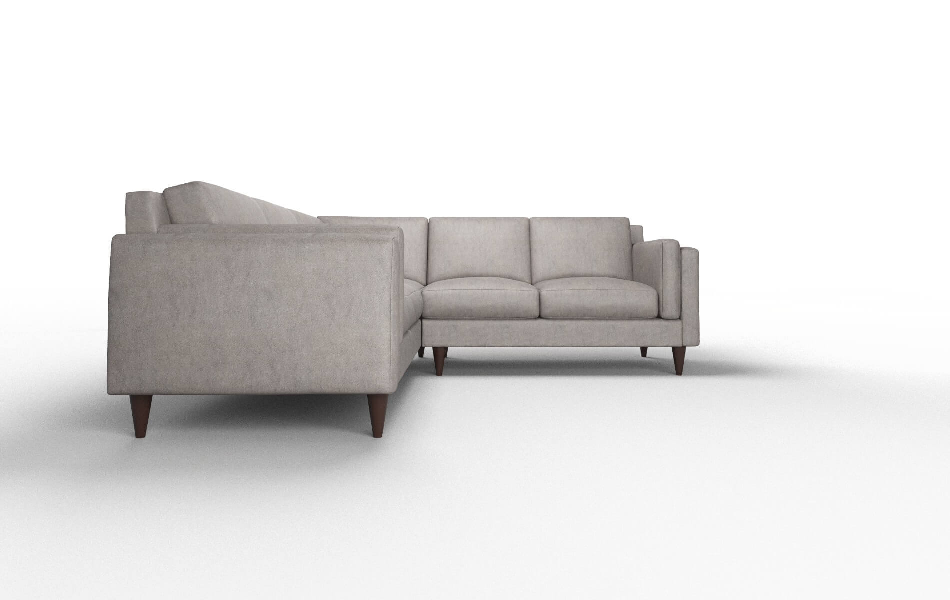 Helsinki Suave Slate Sectional espresso legs 2