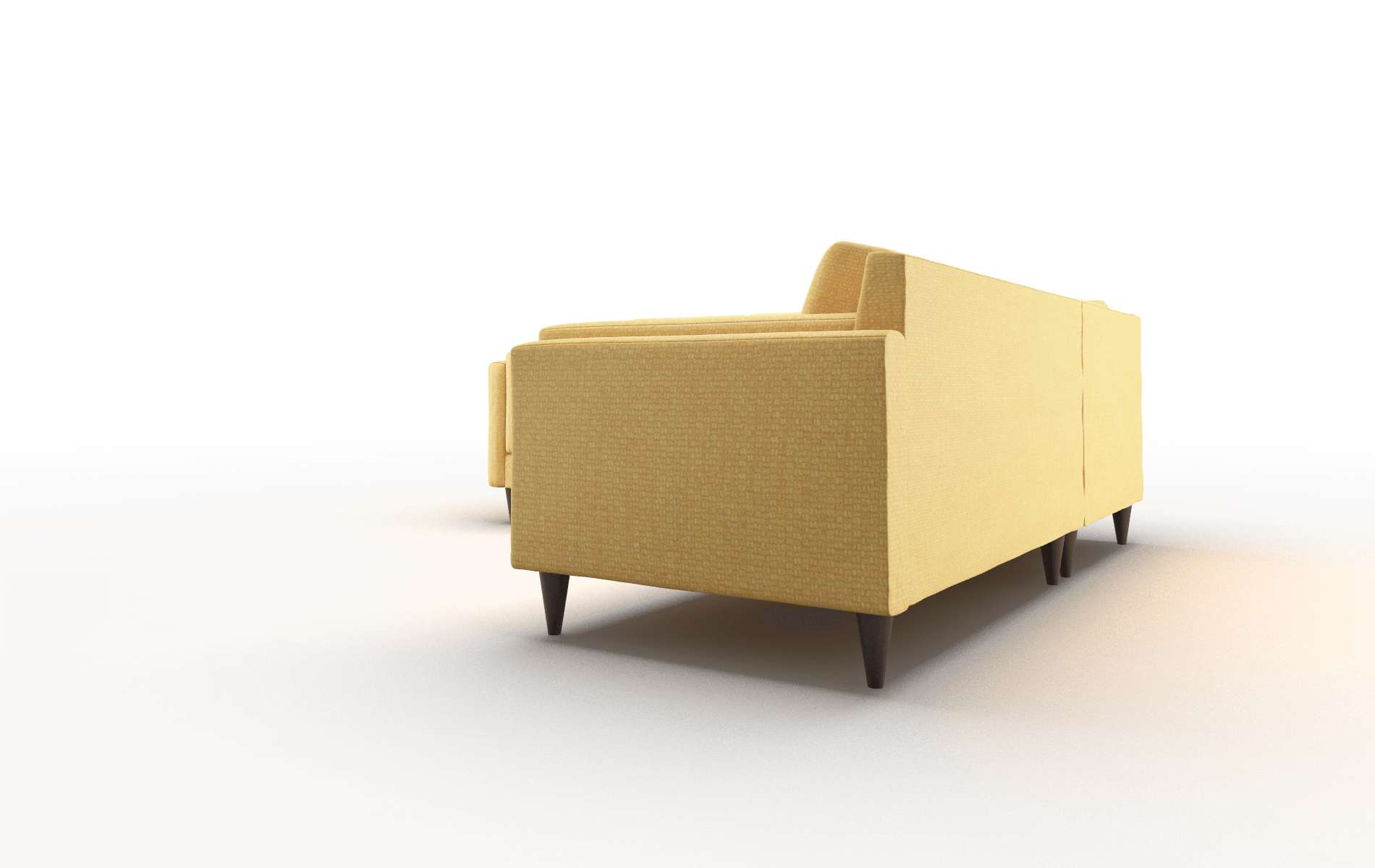 Helsinki Tess Turmeric Sectional espresso legs 4