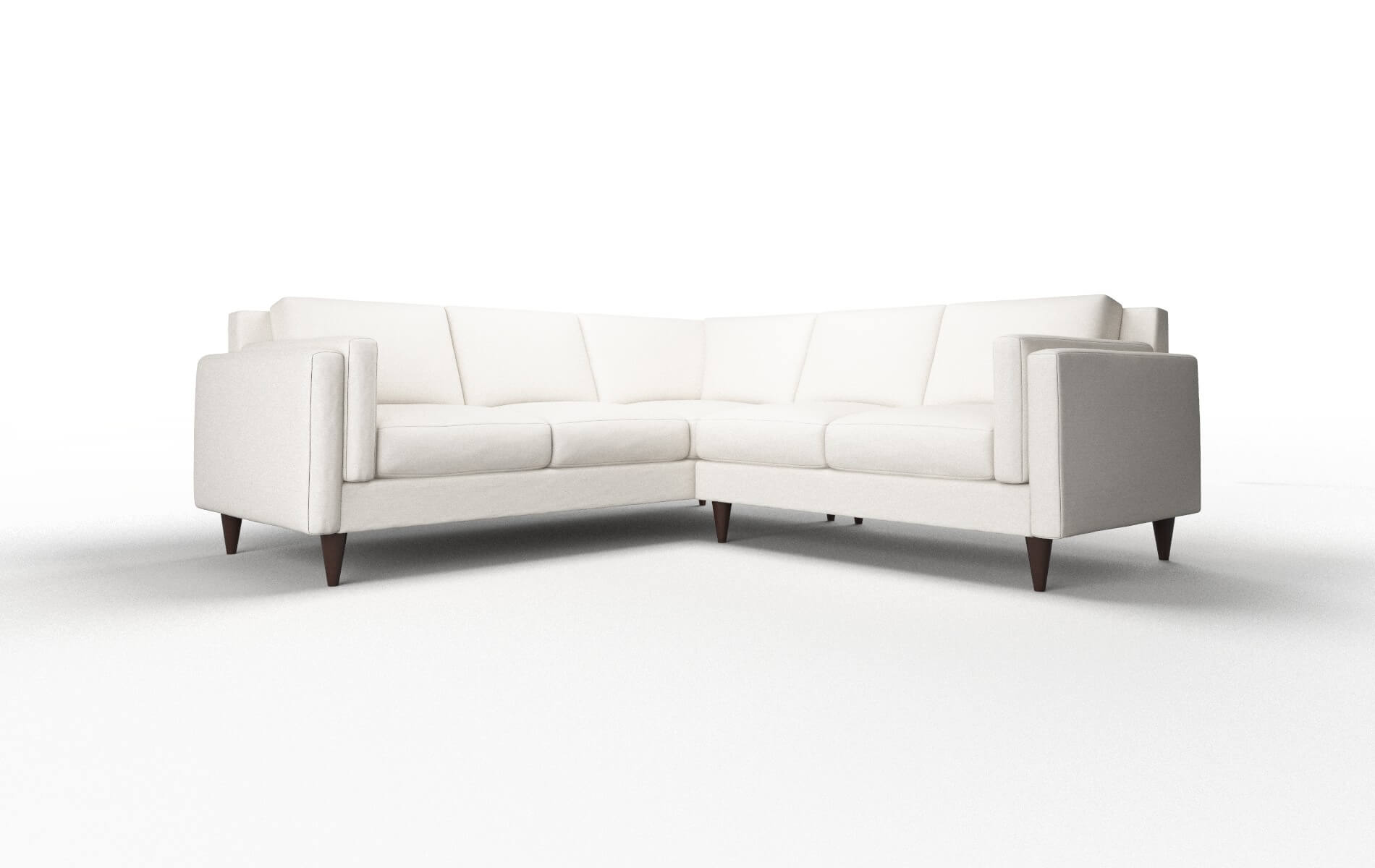 Helsinki Venice Eggshell Sectional espresso legs 1