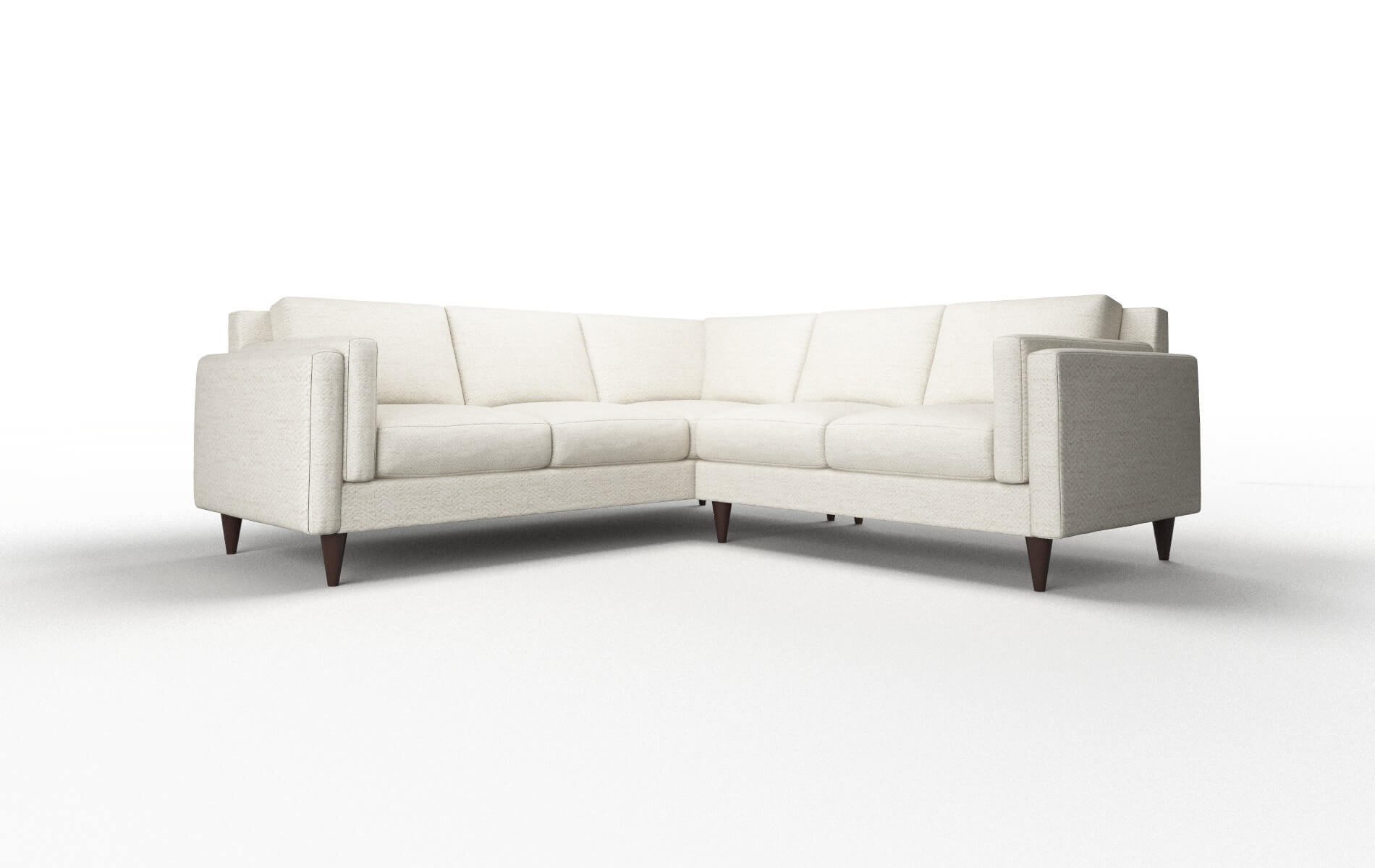 Helsinki Venus Cream Sectional espresso legs 1