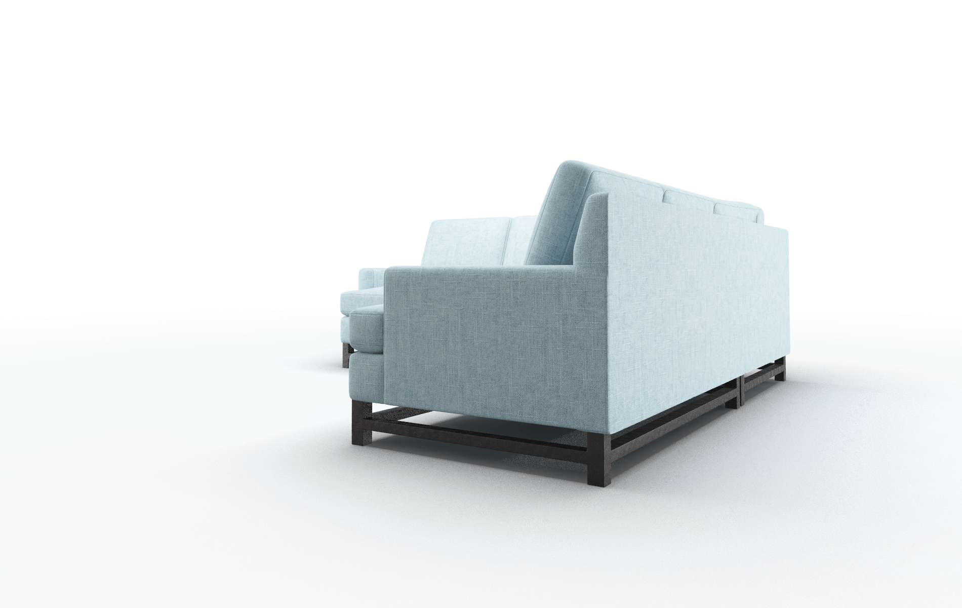 Houston Atlas Turquoise Sectional espresso legs 4