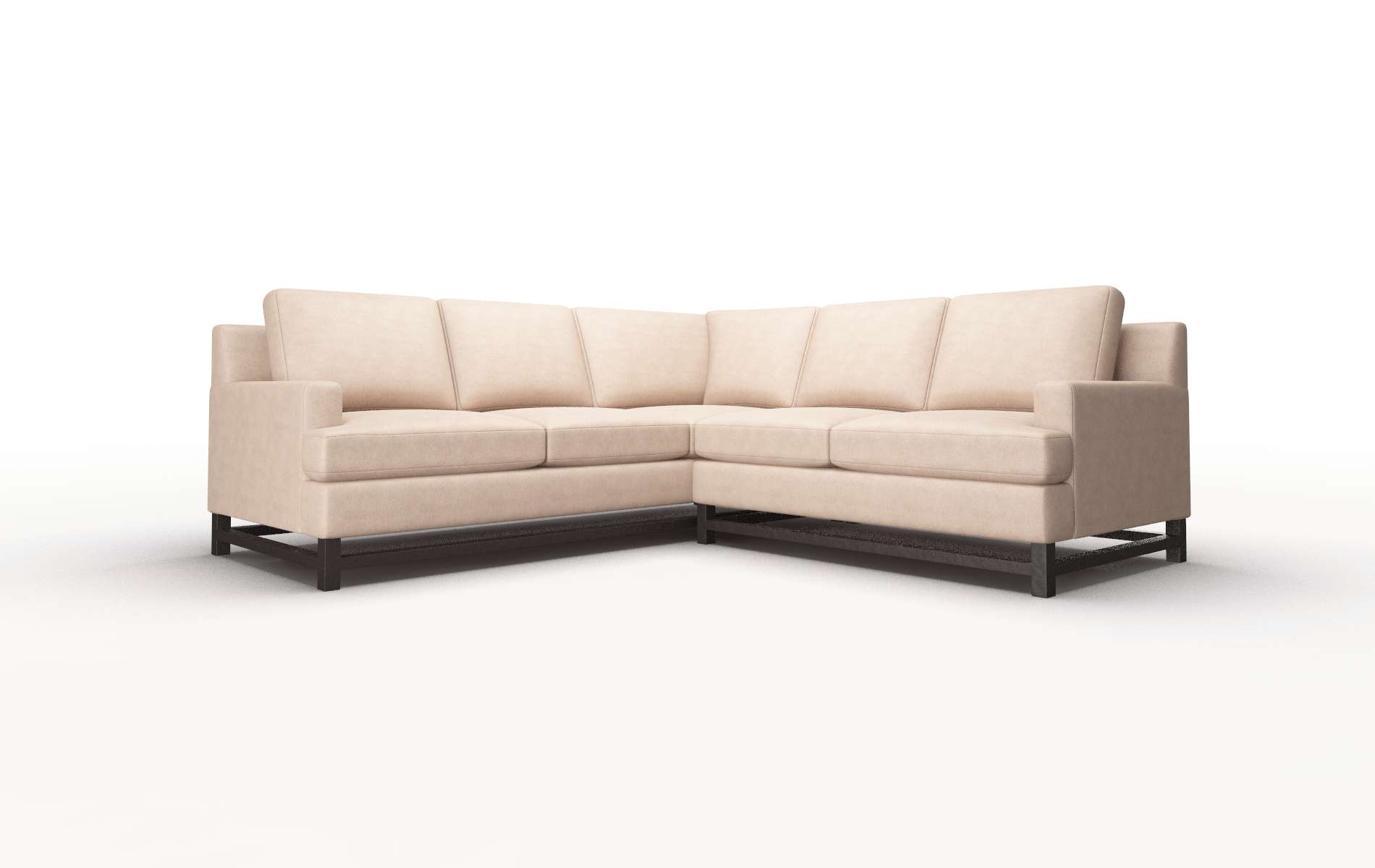 Houston Bella Cocoa Sectional espresso legs 1