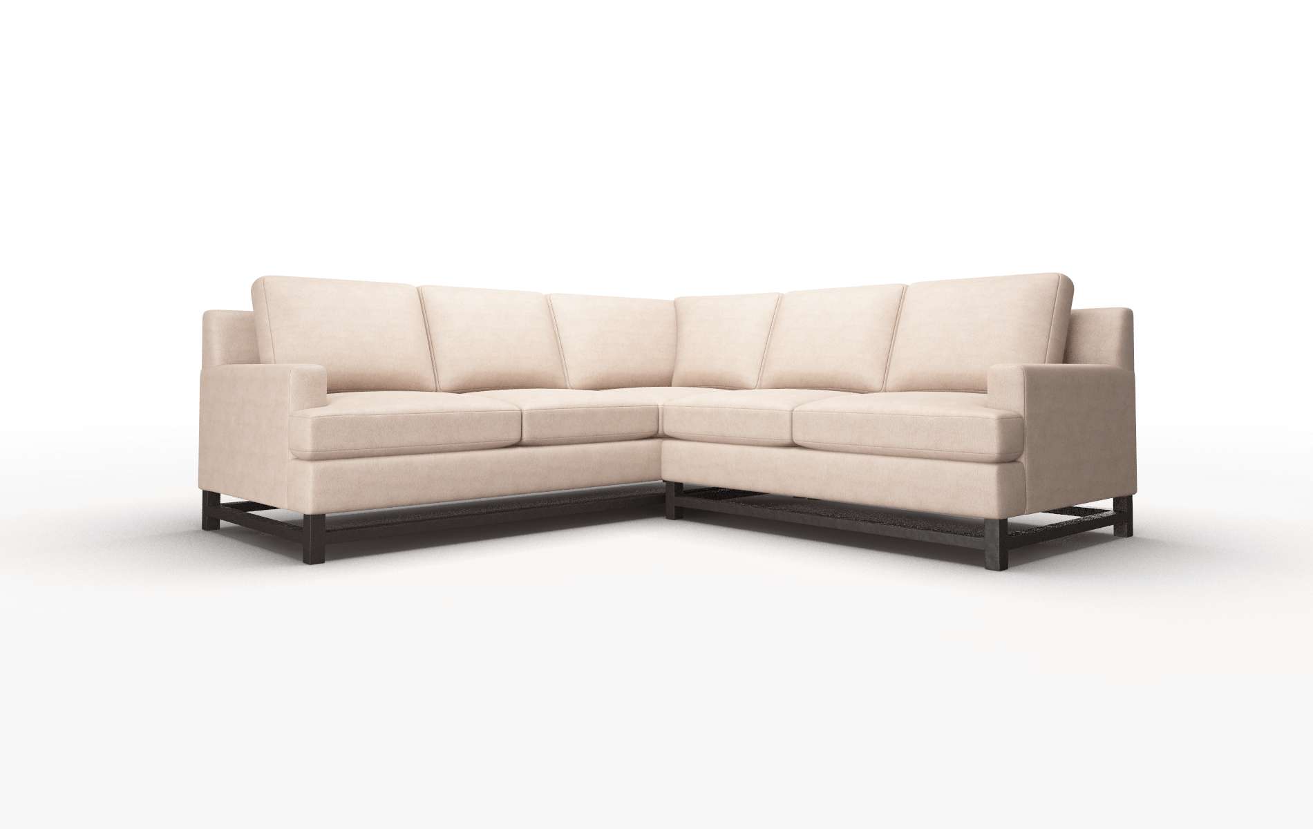 Houston Bella Pewter Sectional espresso legs