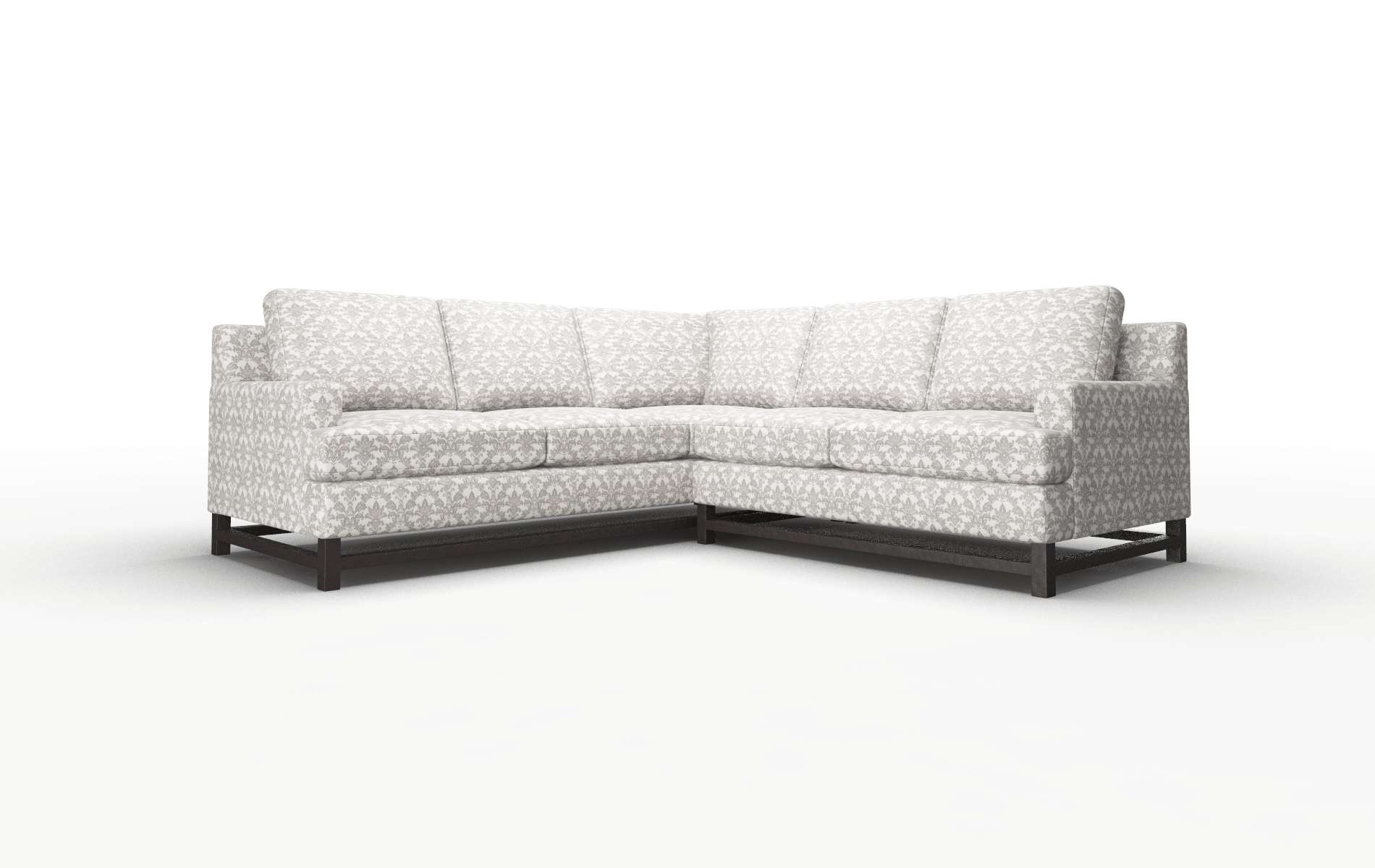 Houston Bergamo dove Sectional Espresso Legs  1
