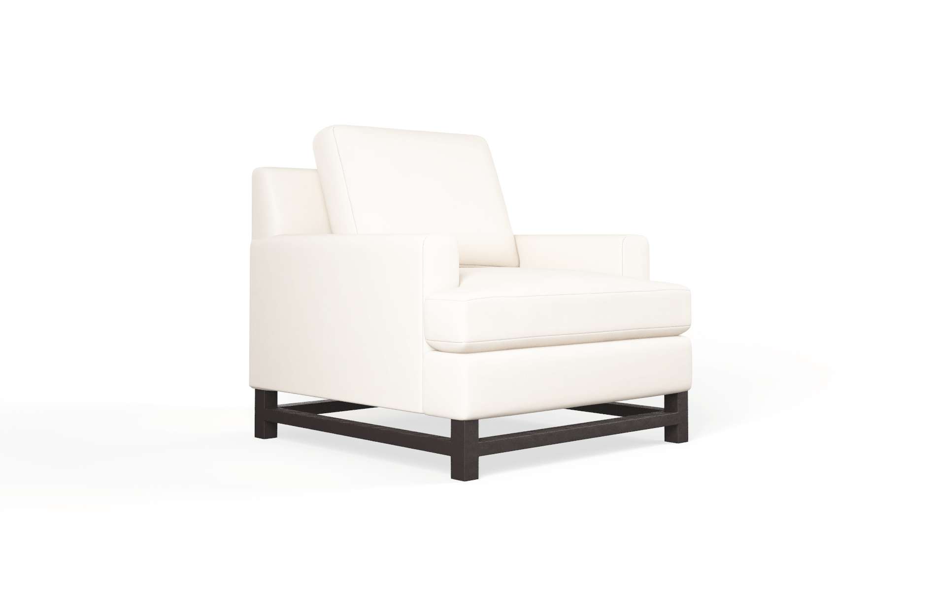 Houston Blanche Milky Chair espresso legs 2