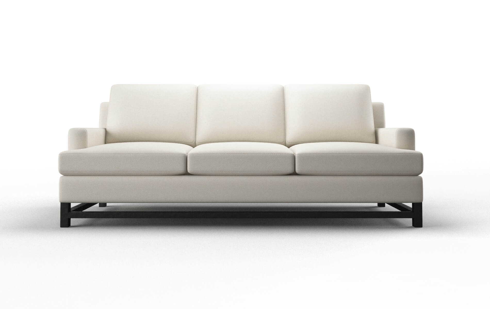 Houston Bungalow Ivory Sofa espresso legs 1