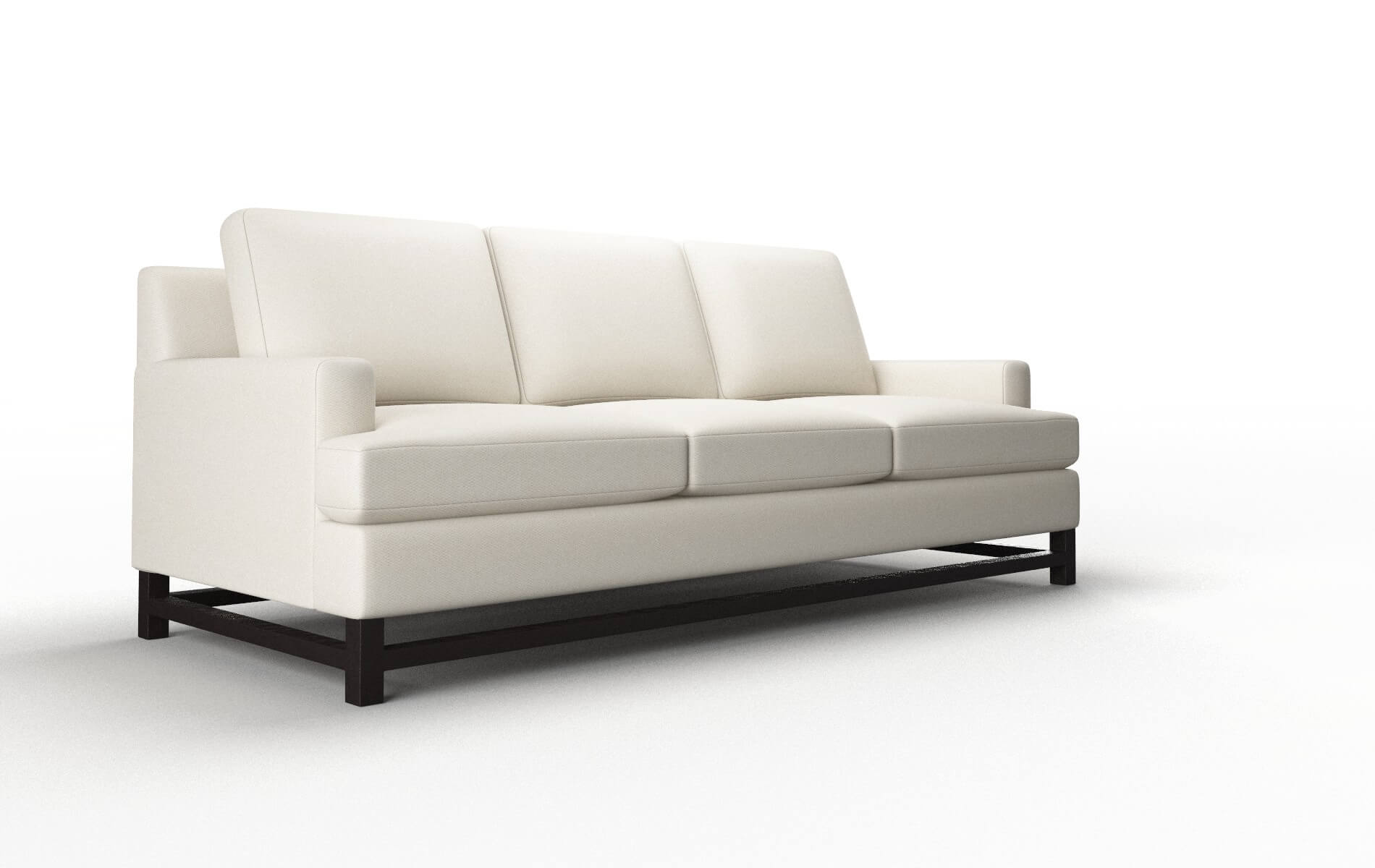 Houston Bungalow Ivory Sofa espresso legs 2