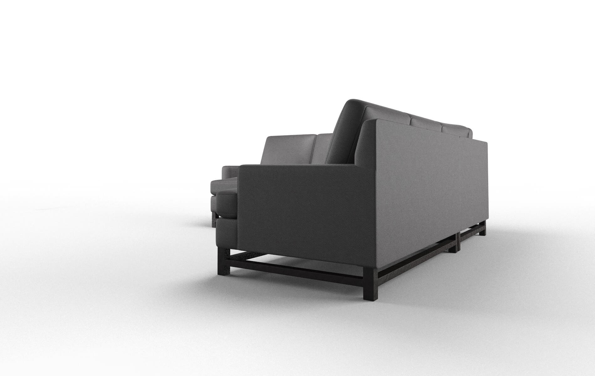 Houston Catalina Charcoal Sectional espresso legs 4