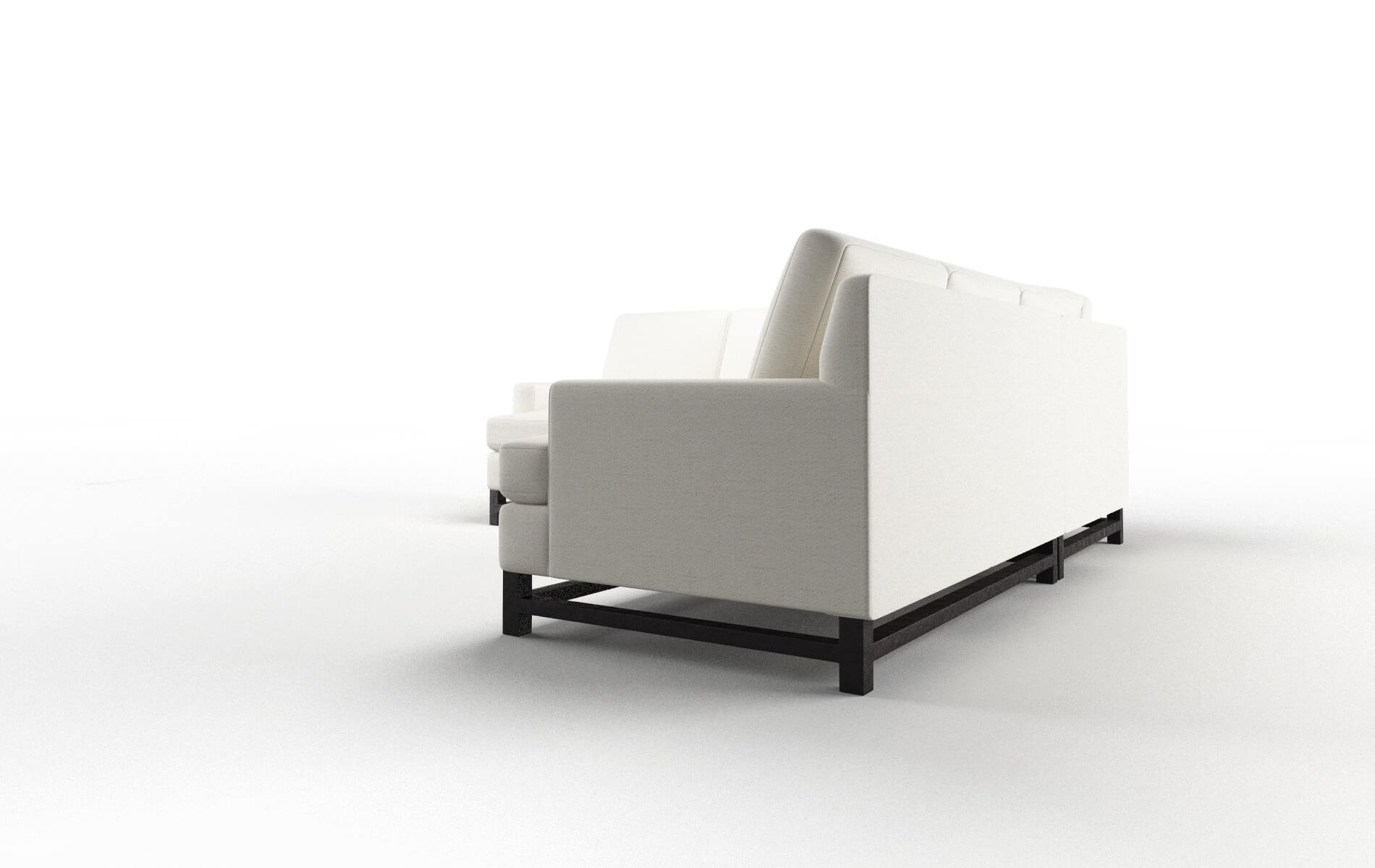 Houston Catalina Ivory Sectional espresso legs 4