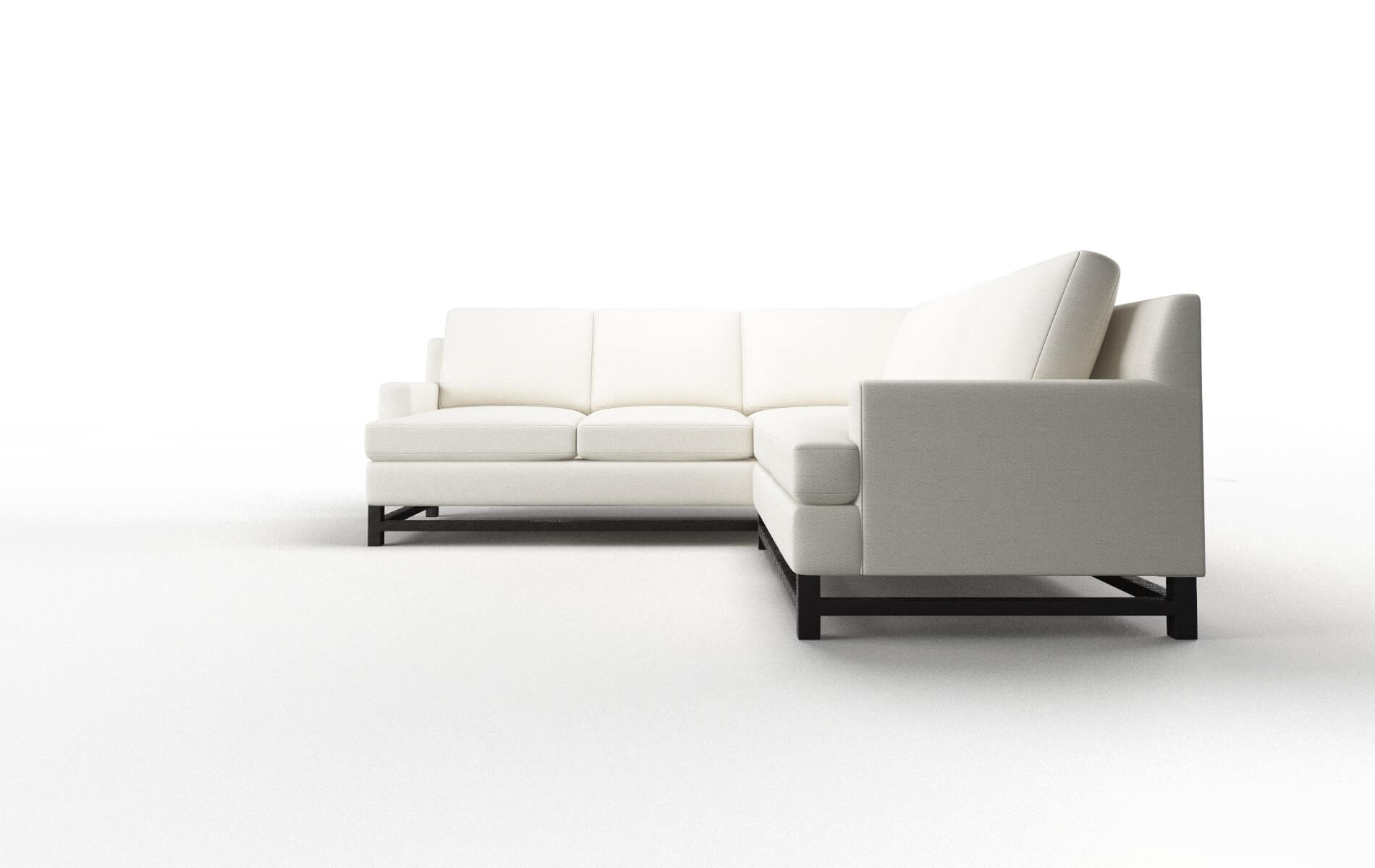 Houston Catalina Ivory Sectional espresso legs 5