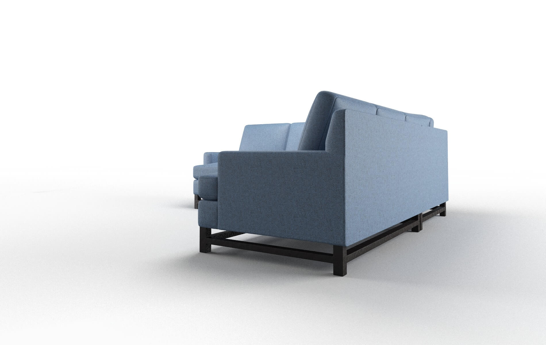 Houston Clyde Deep_ocean Sectional espresso legs 4