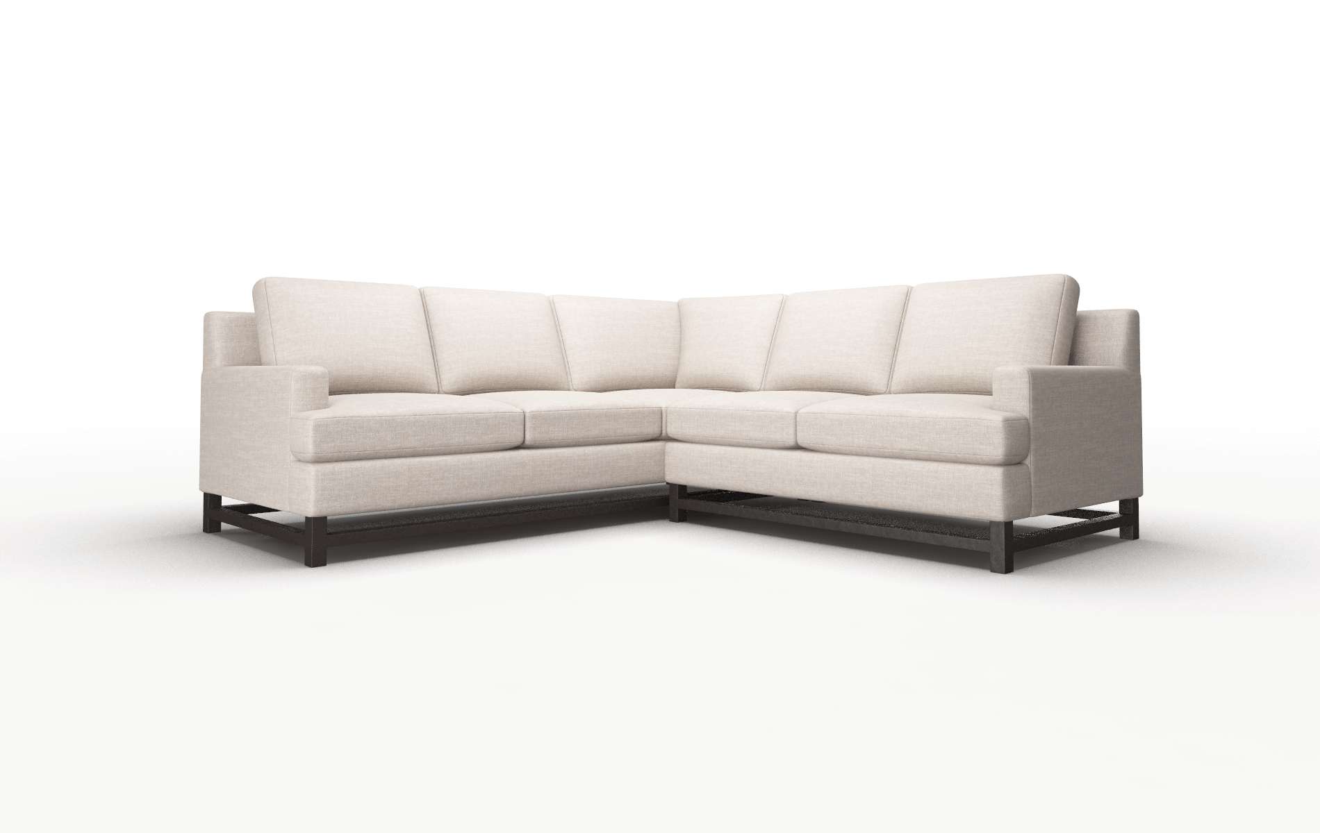Houston Clyde Dolphin Sectional espresso legs 1