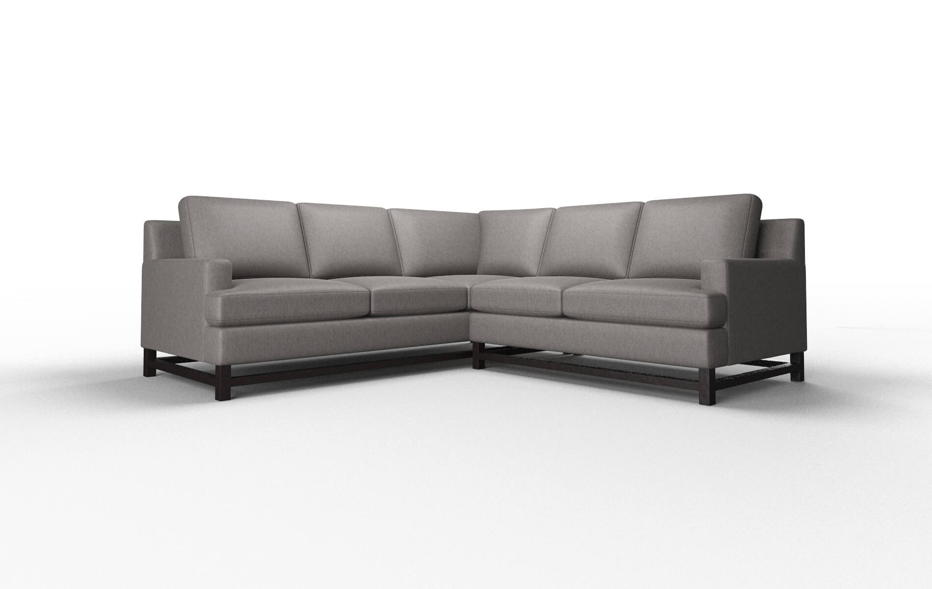 Houston Cosmo charcoal Sectional Espresso Legs  1
