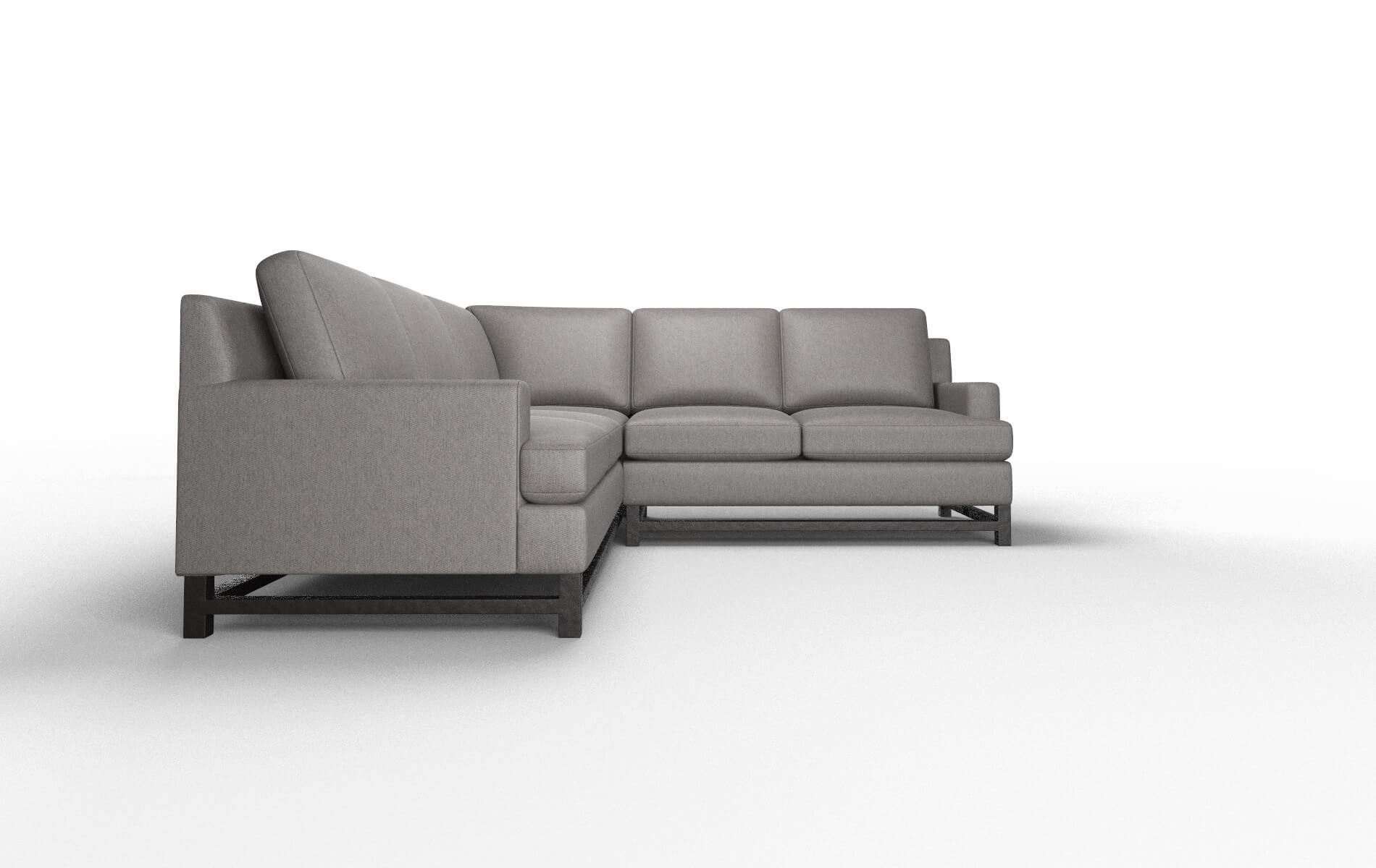 Houston Cosmo Charcoal Sectional espresso legs 2
