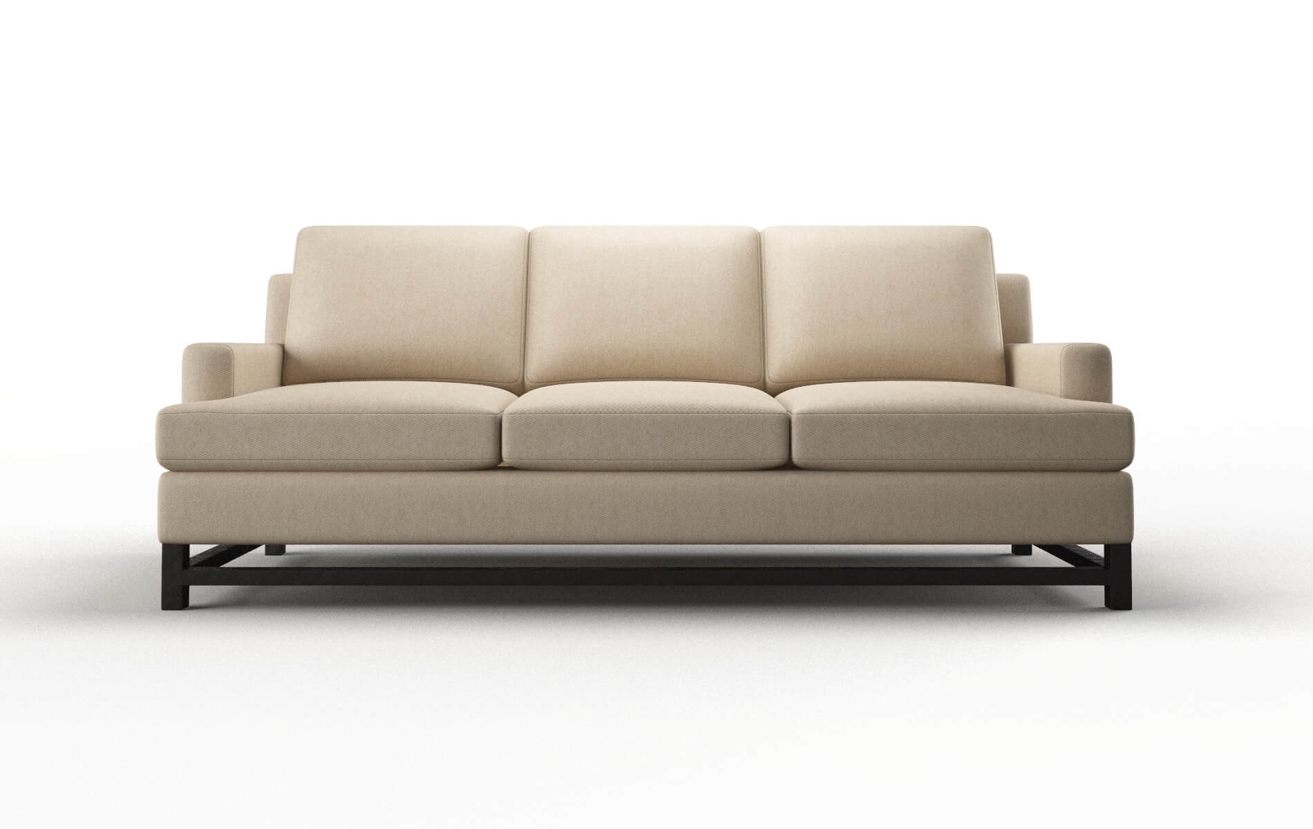 Houston Cosmo Fawn Sofa espresso legs 1