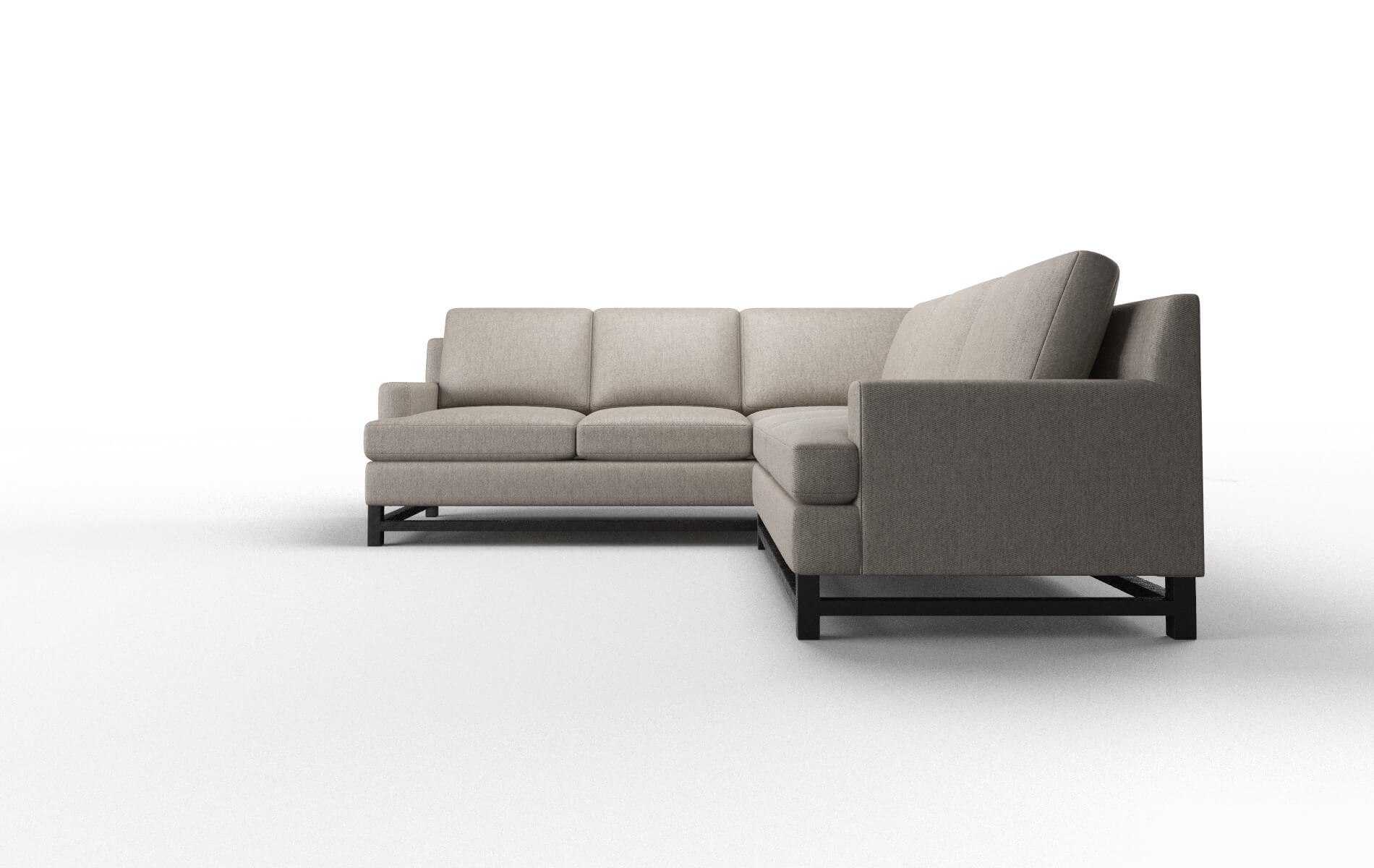 Houston Cosmo Taupe Sectional espresso legs 5