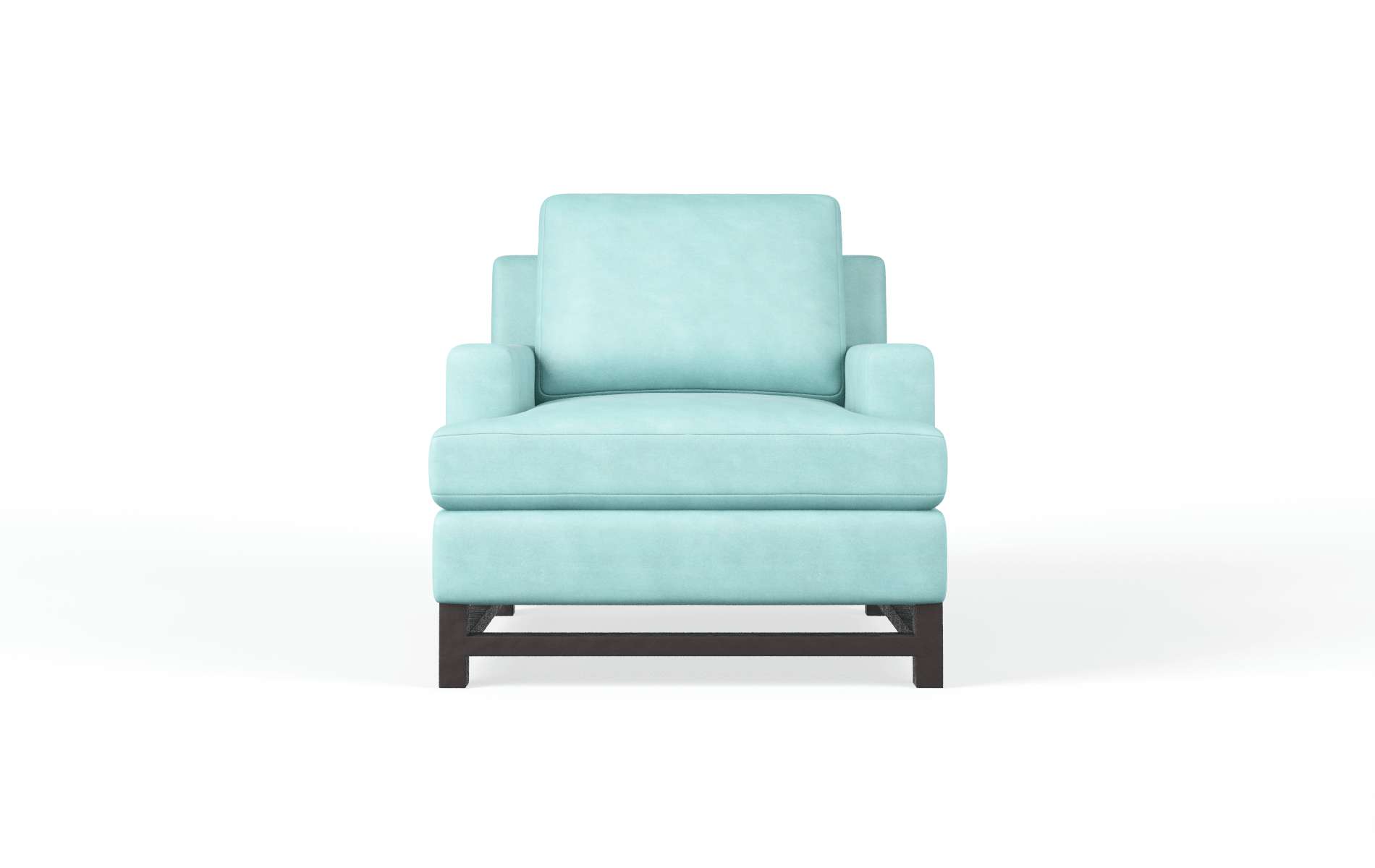 Houston Curious Turquoise chair espresso legs