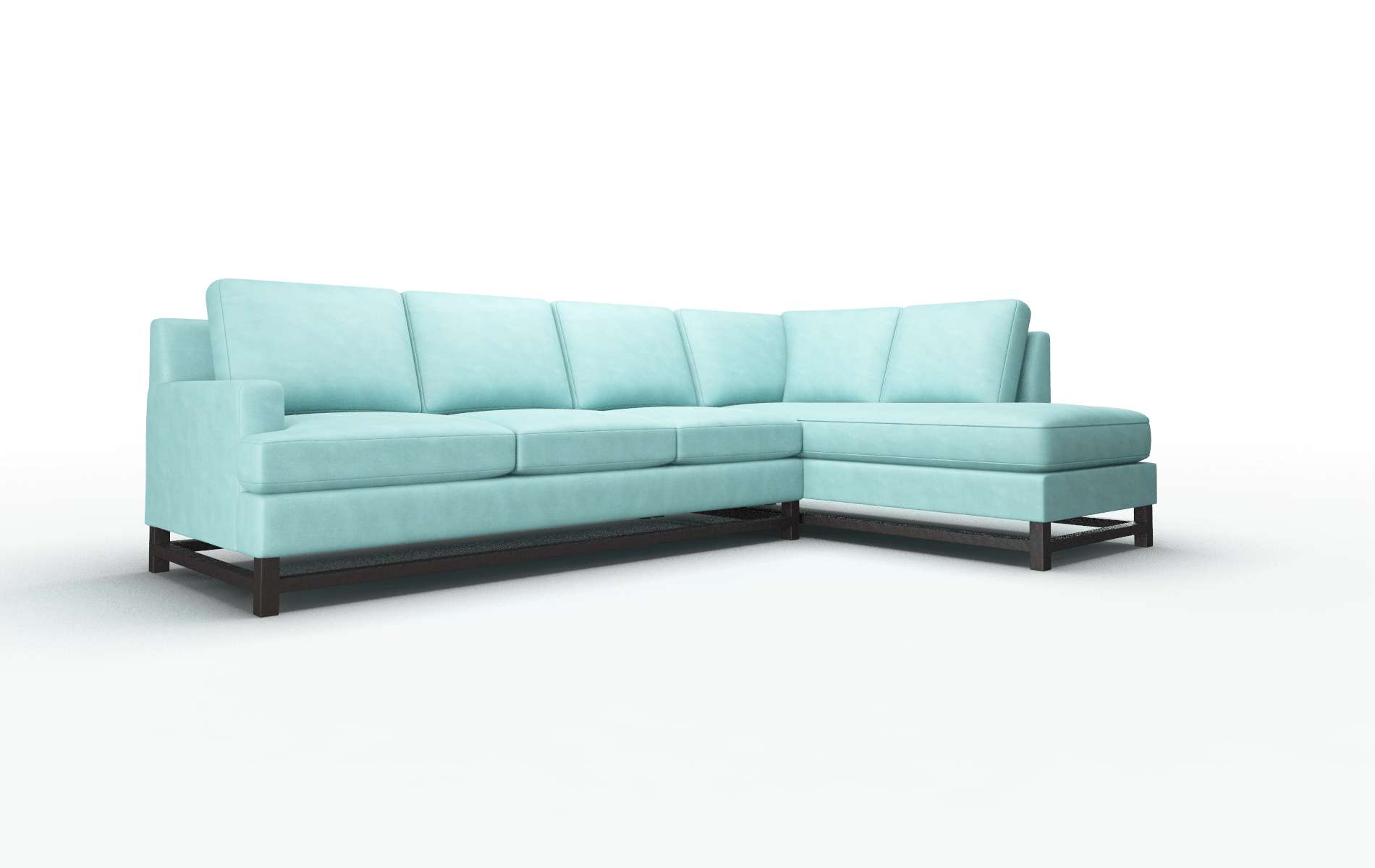 Houston Curious Turquoise Panel espresso legs 2