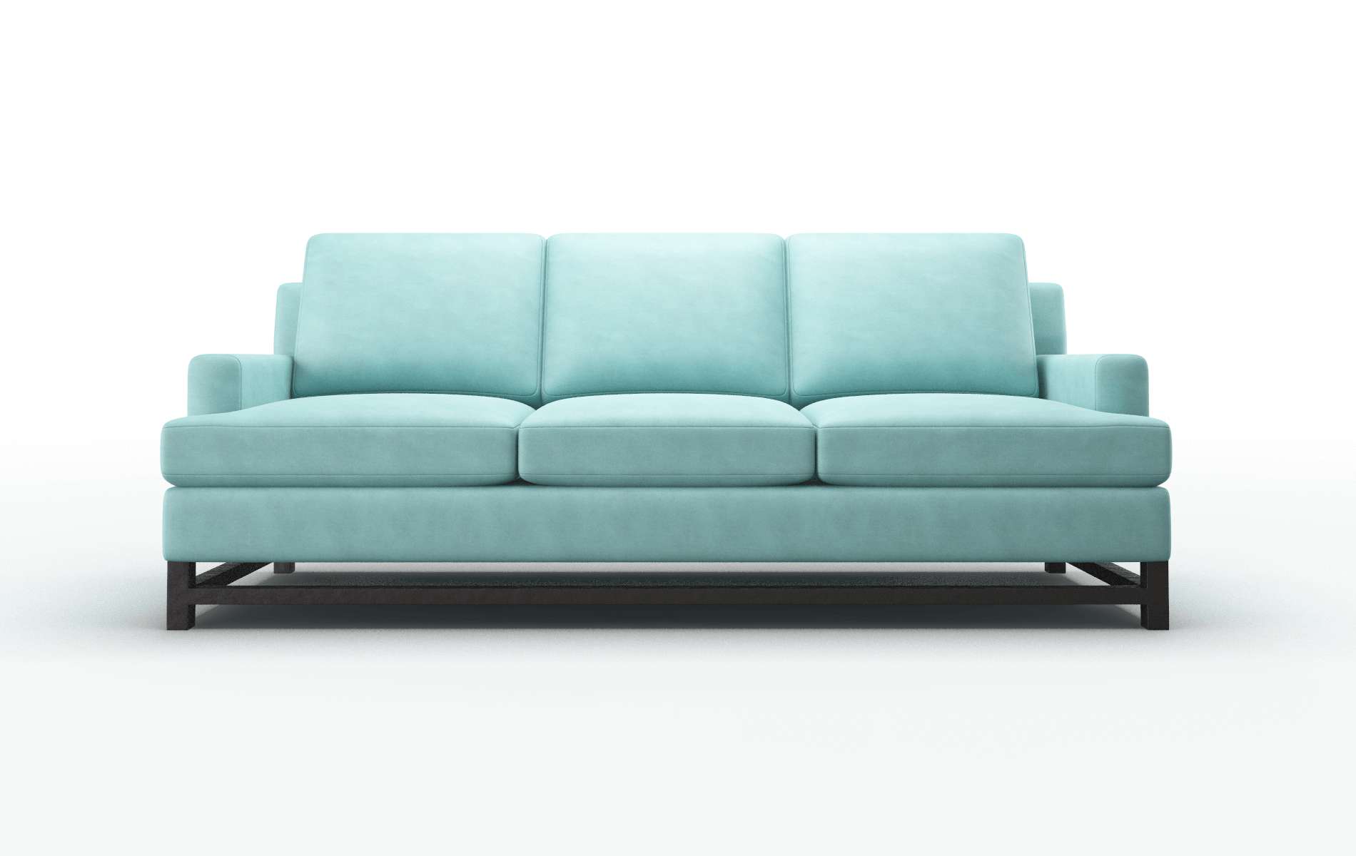 Houston Curious turquoise Sofa Espresso Legs  1