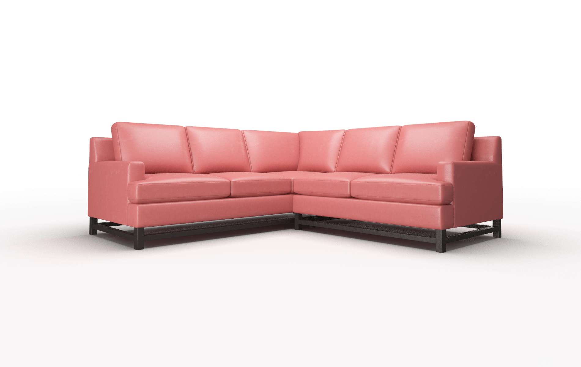 Houston Dillion Cordovan Sectional espresso legs 1