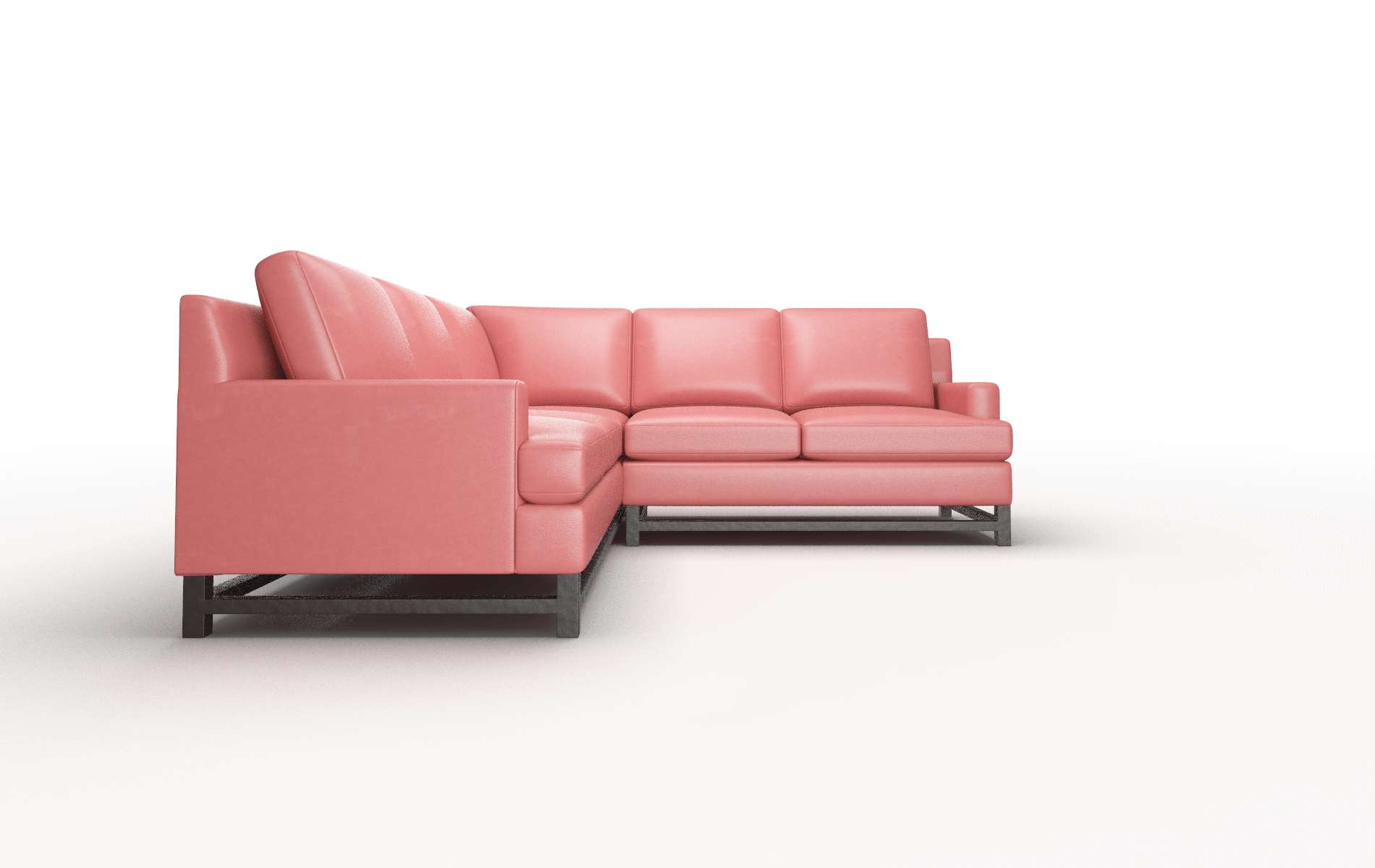 Houston Dillion Cordovan Sectional espresso legs 2