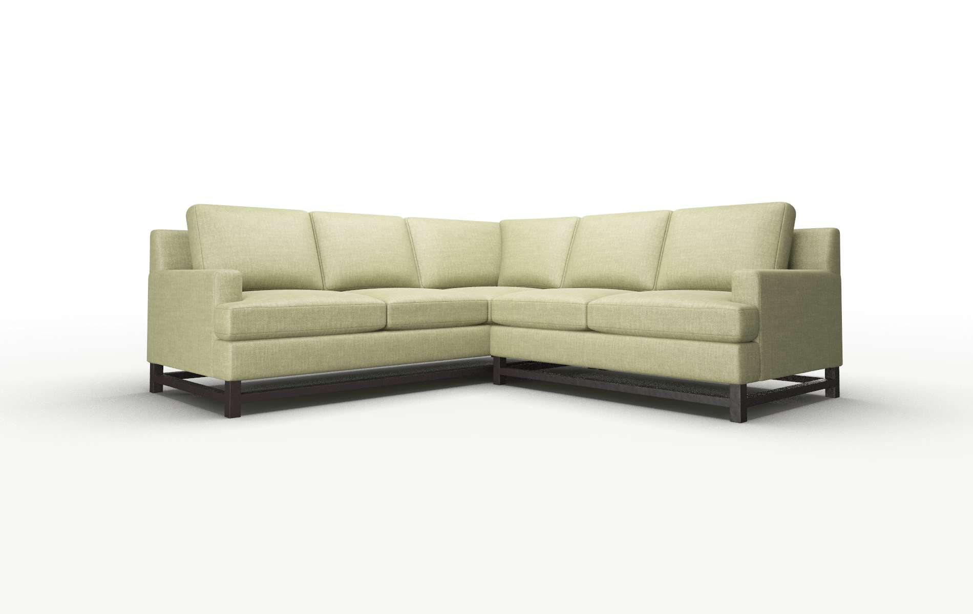 Houston Durham Lime Sectional espresso legs 1