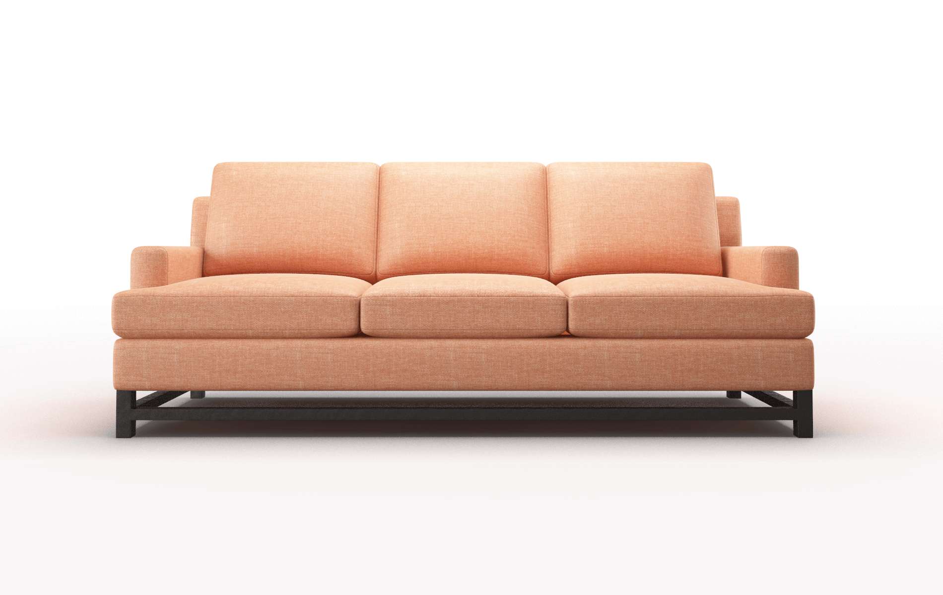 Houston Durham Tangerine Sofa espresso legs 1