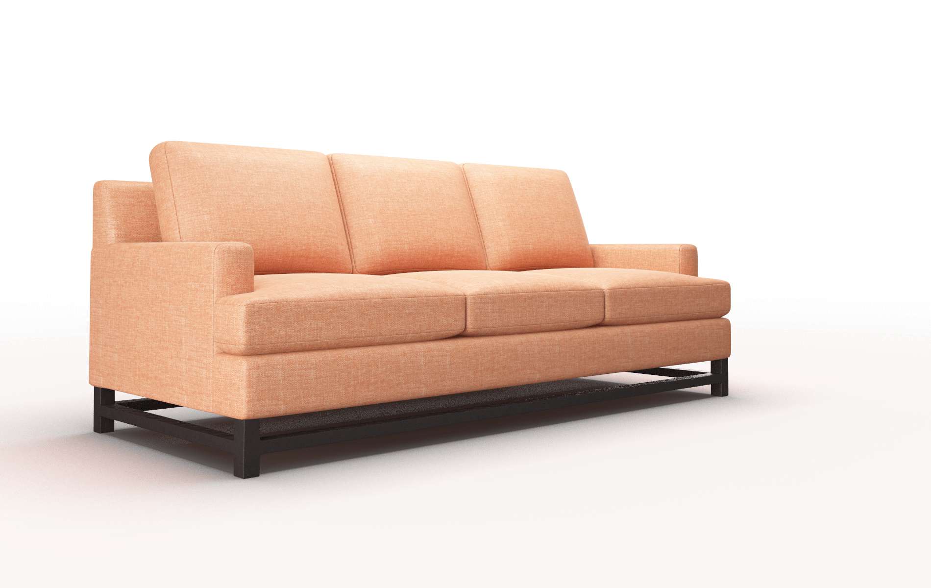 Houston Durham Tangerine Sofa espresso legs 2