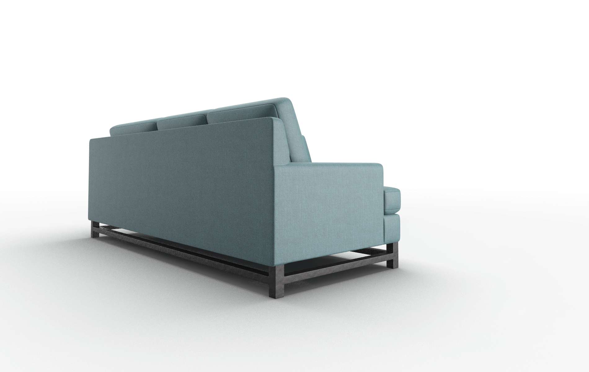 Houston Elliot Teal Sectional espresso legs 3