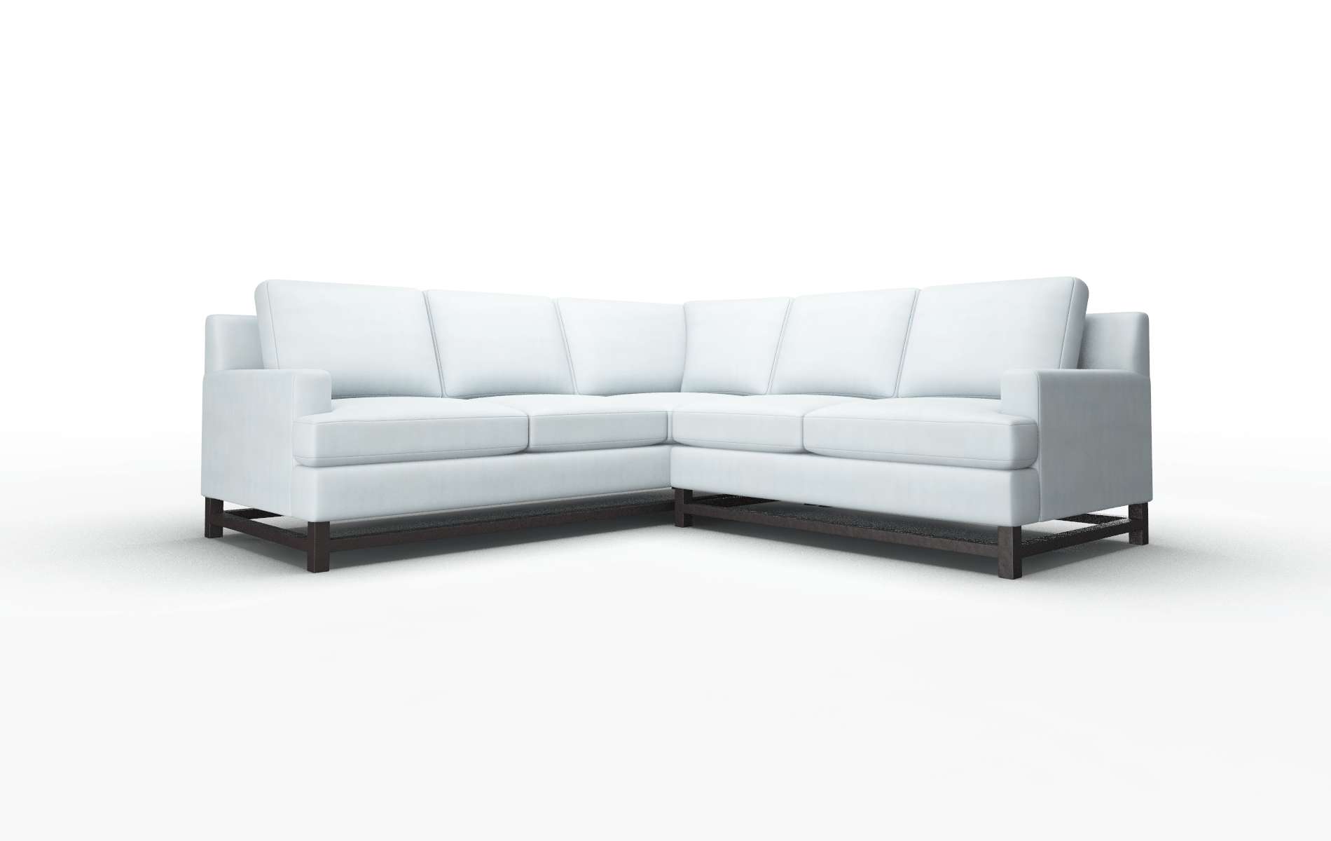 Houston Hathaway Aqua Sectional espresso legs 1