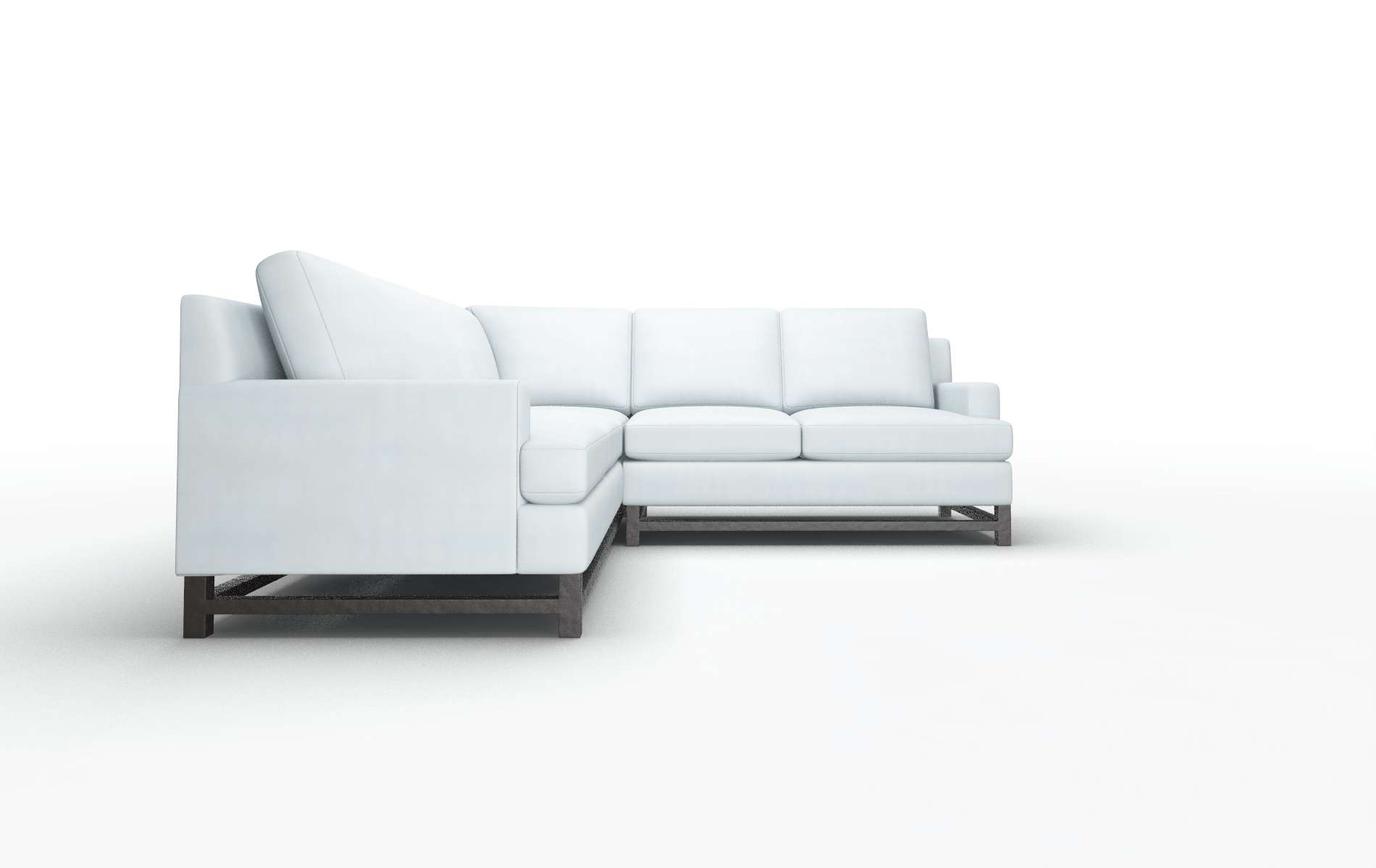 Houston Hathaway Aqua Sectional espresso legs 2