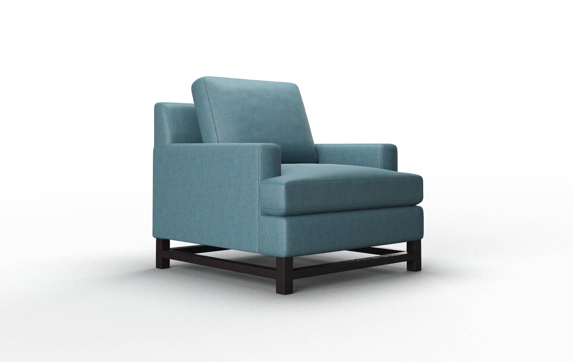 Houston Hepburn Teal Chair espresso legs 2
