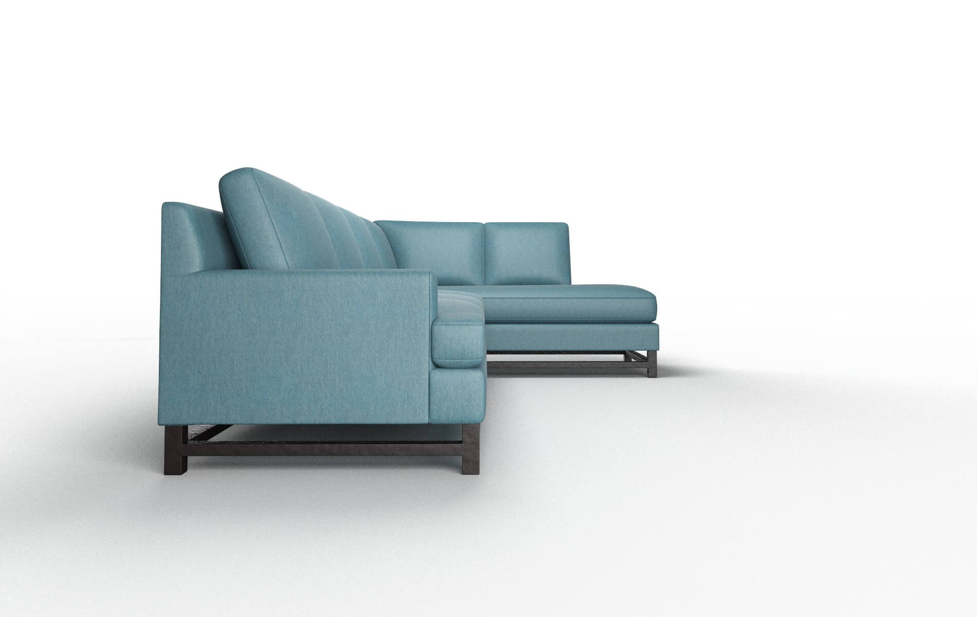 Houston Hepburn Teal Panel espresso legs 3