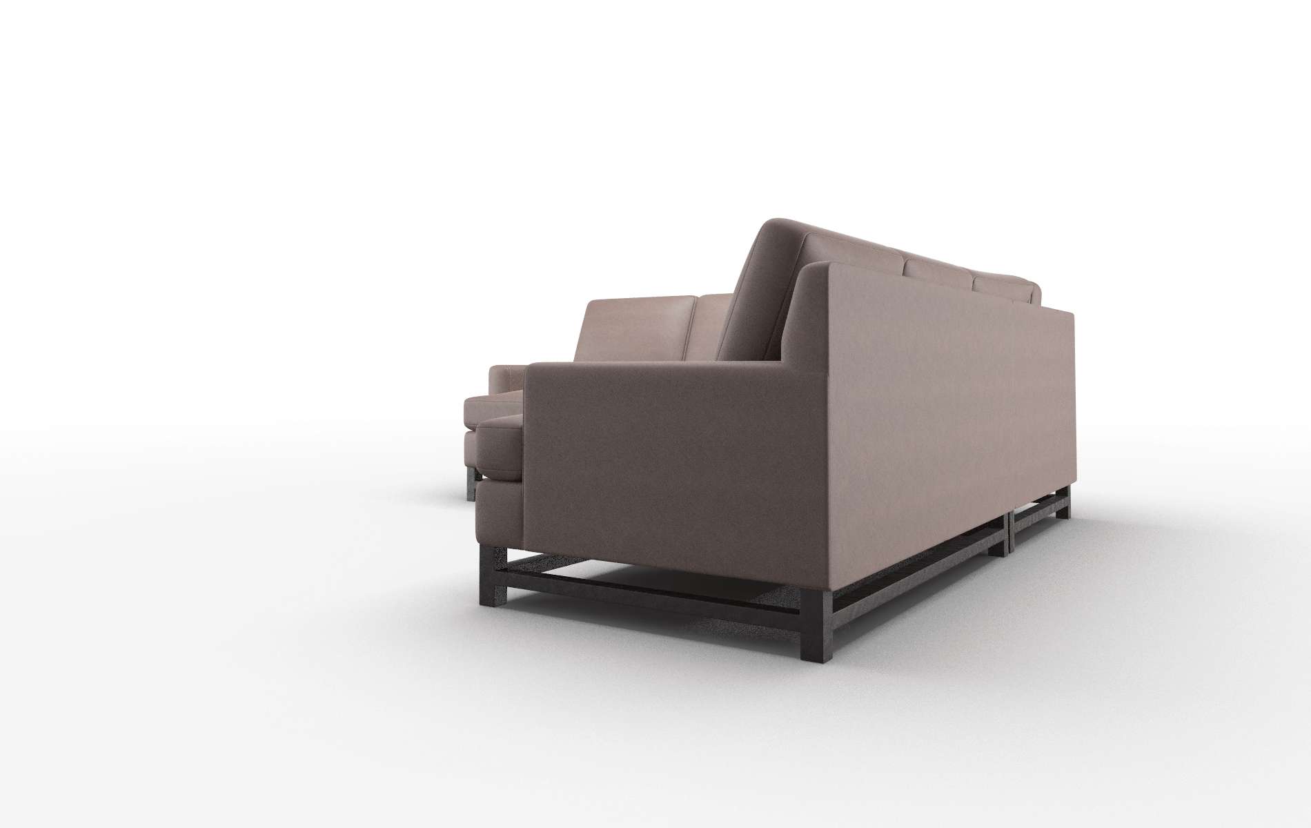Houston Insight Cafe Sectional espresso legs 4