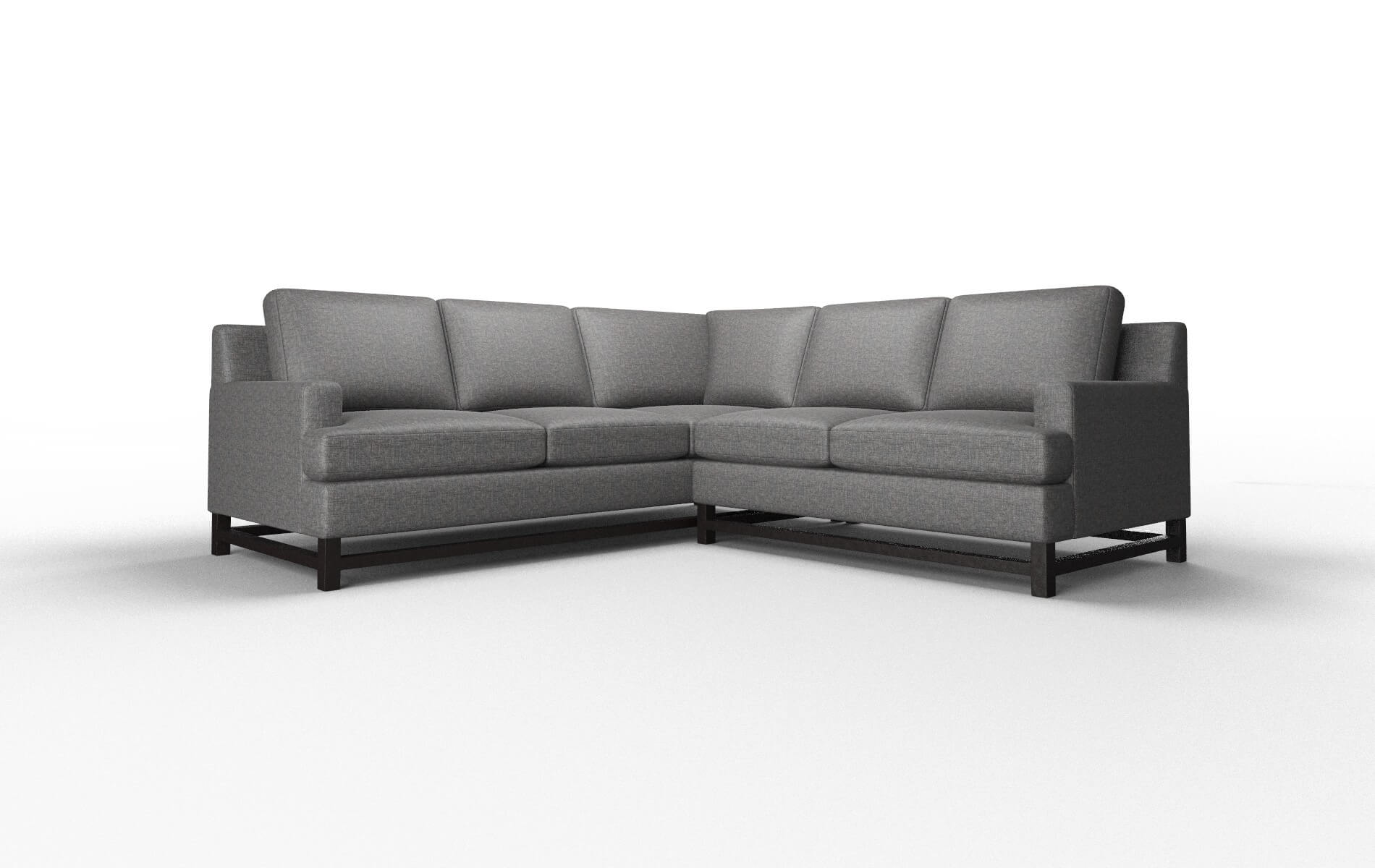 Houston Insight Charcoal Sectional espresso legs 1