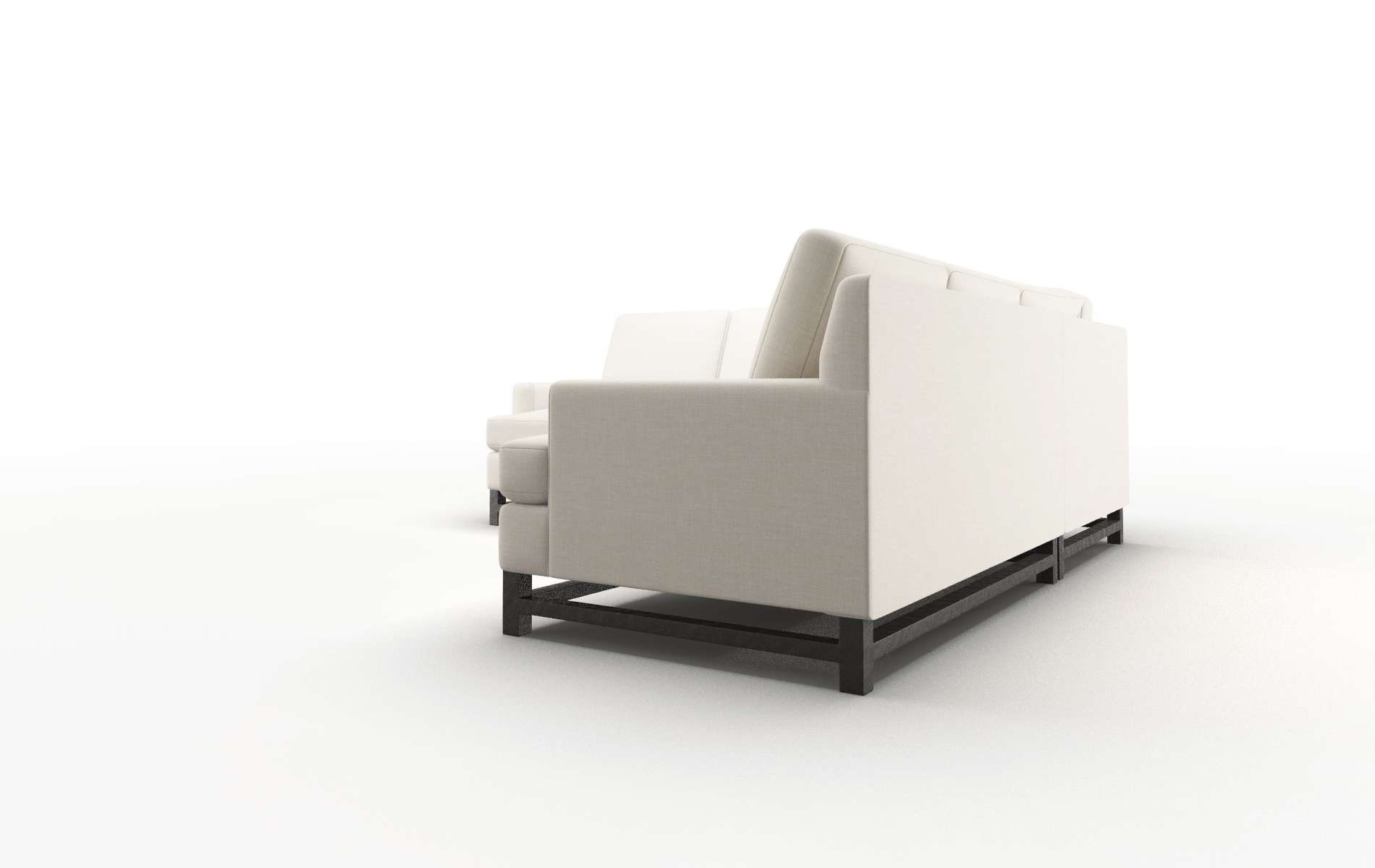 Houston Keylargo Almond Sectional espresso legs 4