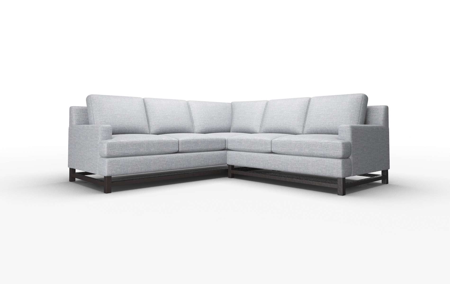 Houston Keylargo Ash Sectional espresso legs 1