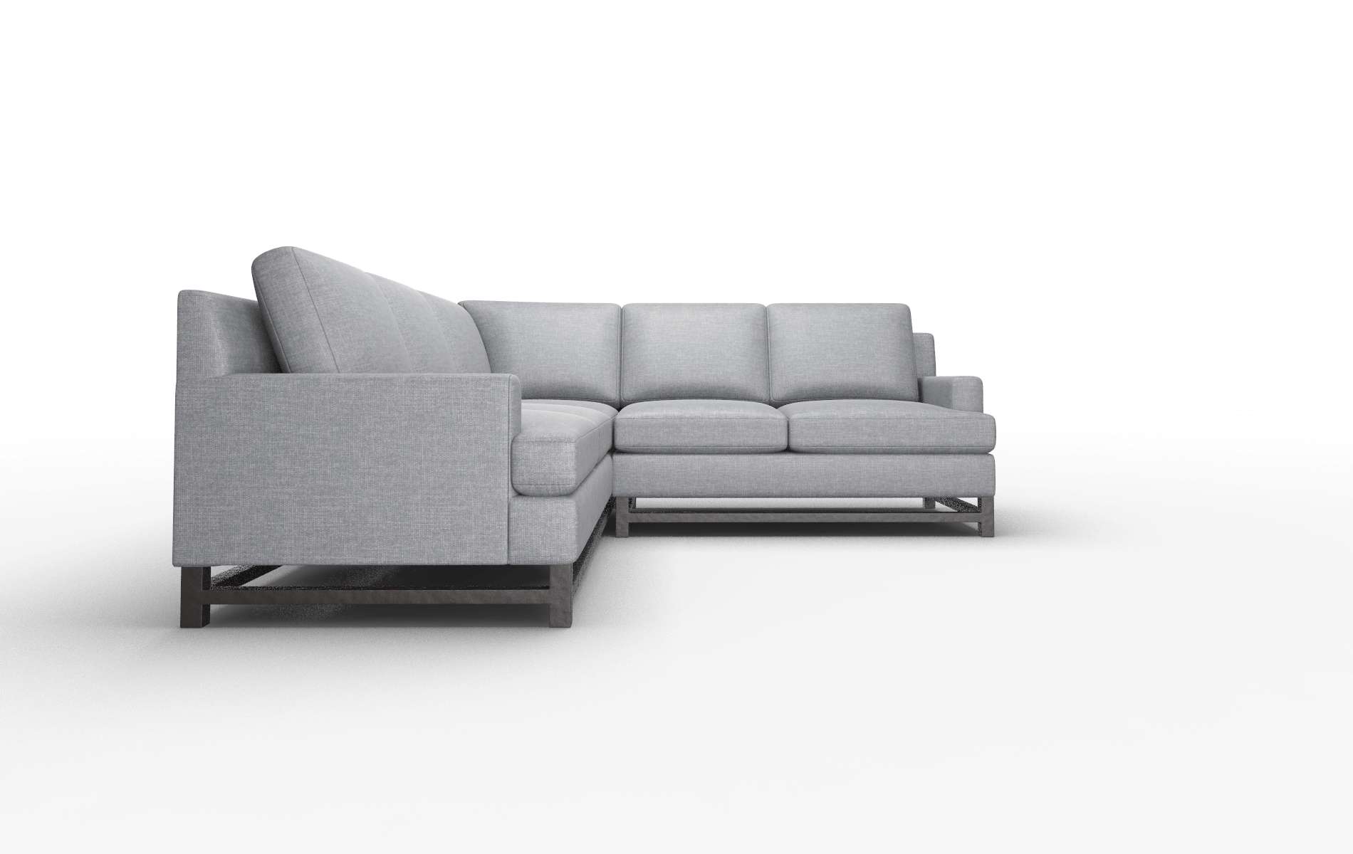 Houston Keylargo Graphite Sectional espresso legs 2