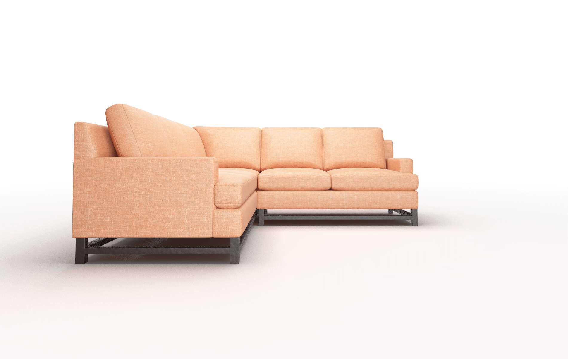 Houston Keylargo Terracotta Sectional espresso legs 2
