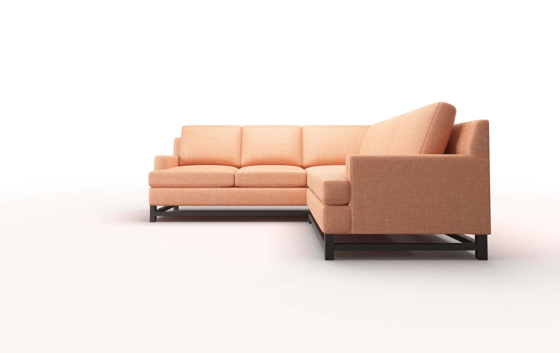 Houston Keylargo Terracotta Sectional espresso legs 5