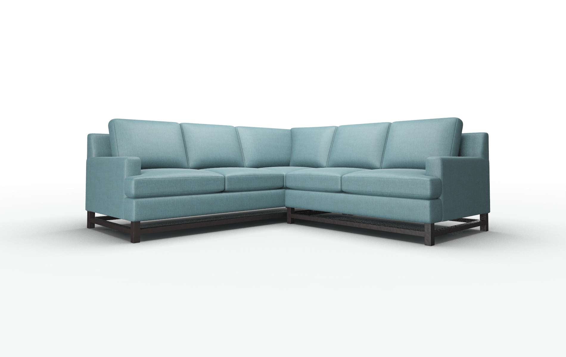 Houston Keylargo Zenithteal Sectional espresso legs 1